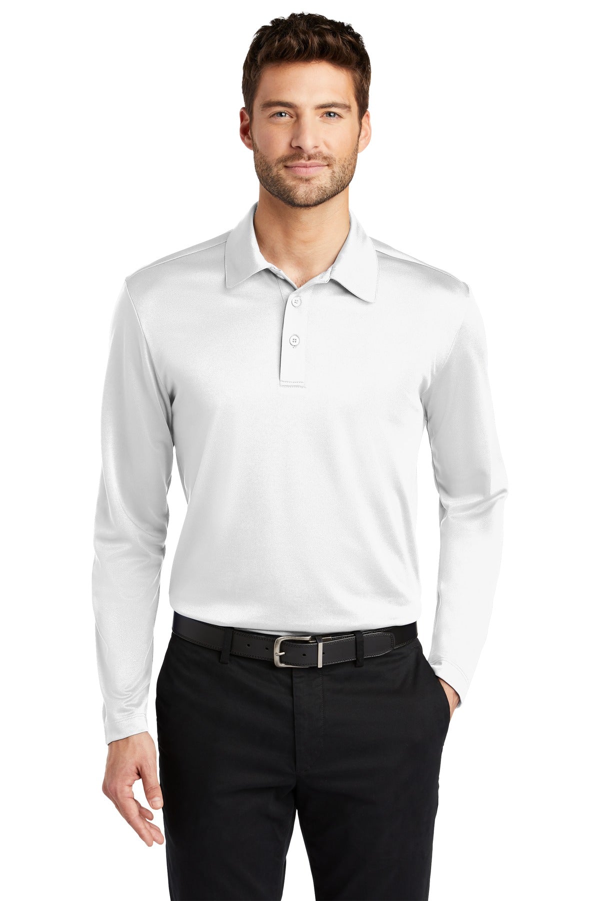 Port Authority® Silk Touch„¢ Performance Long Sleeve Polo. K540LS