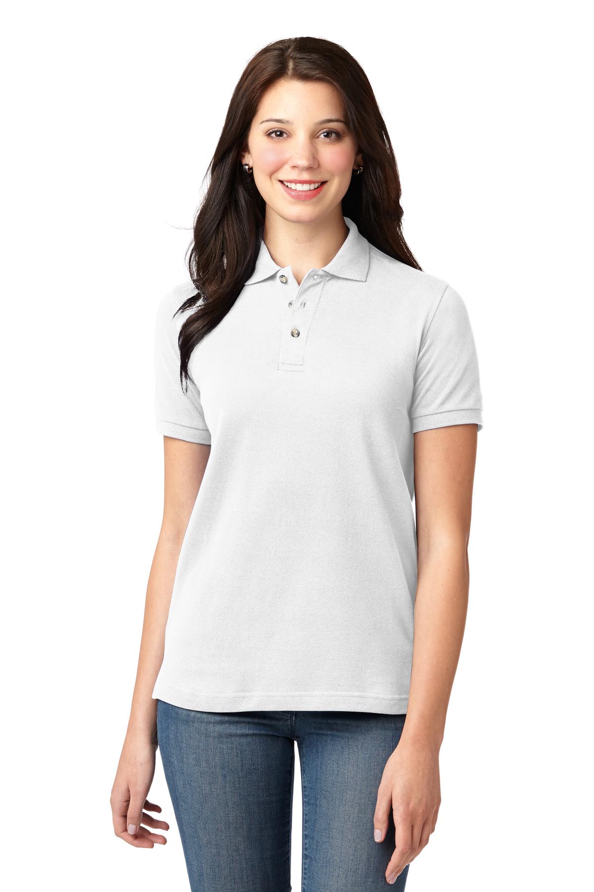 Port Authority® Ladies Heavyweight Cotton Pique Polo. L420