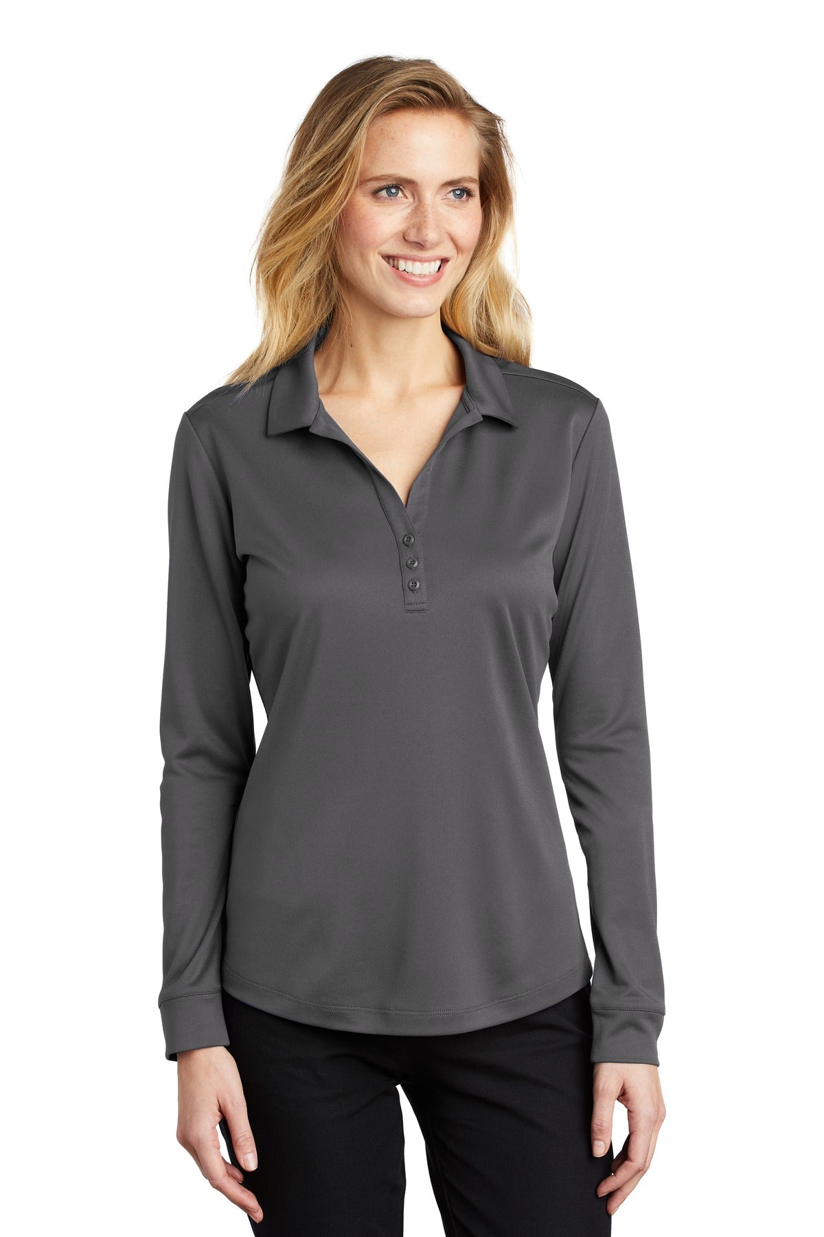 Port Authority ® Ladies Silk Touch „¢ Performance Long Sleeve Polo. L540LS
