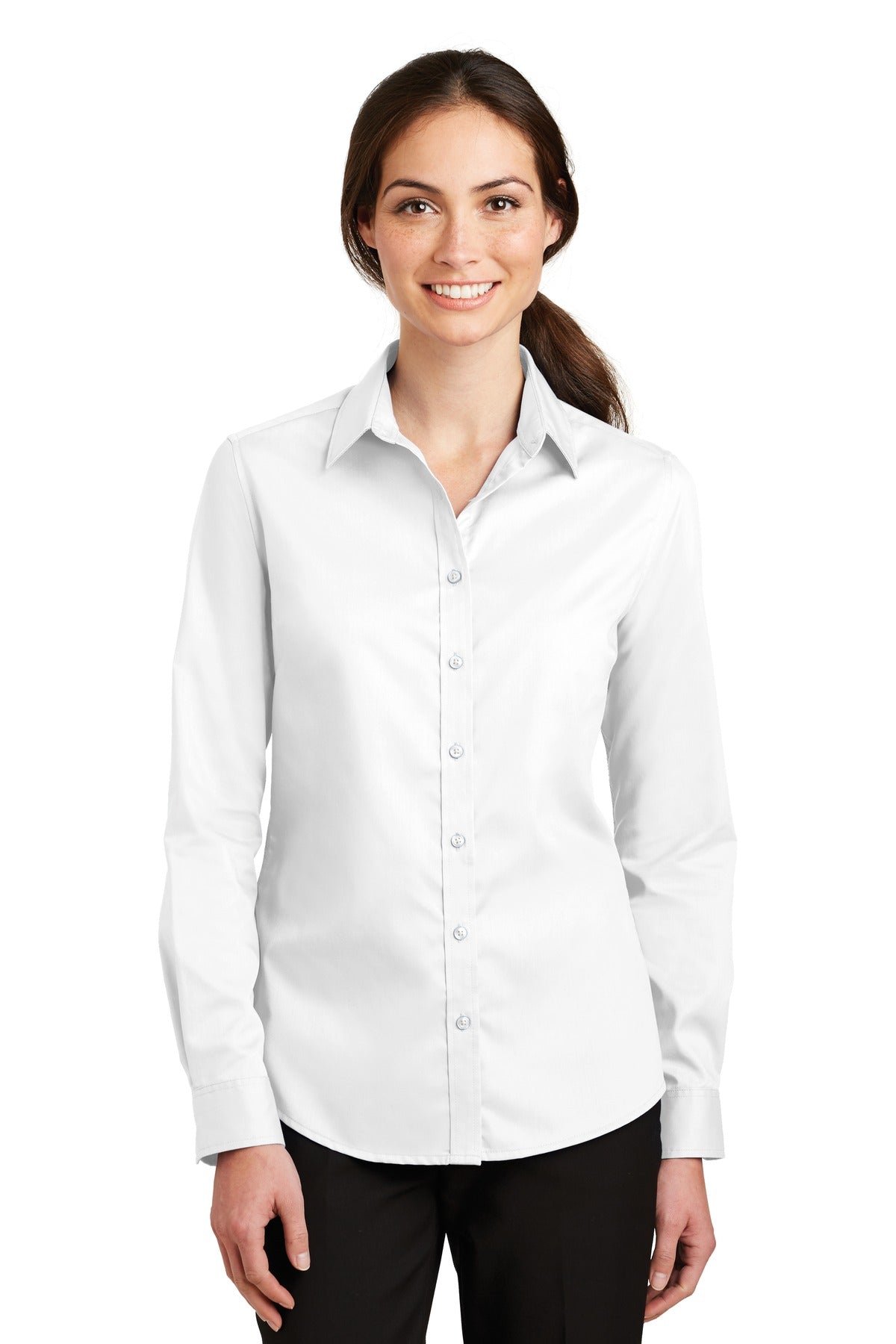 Port Authority® Ladies SuperPro„¢ Twill Shirt. L663