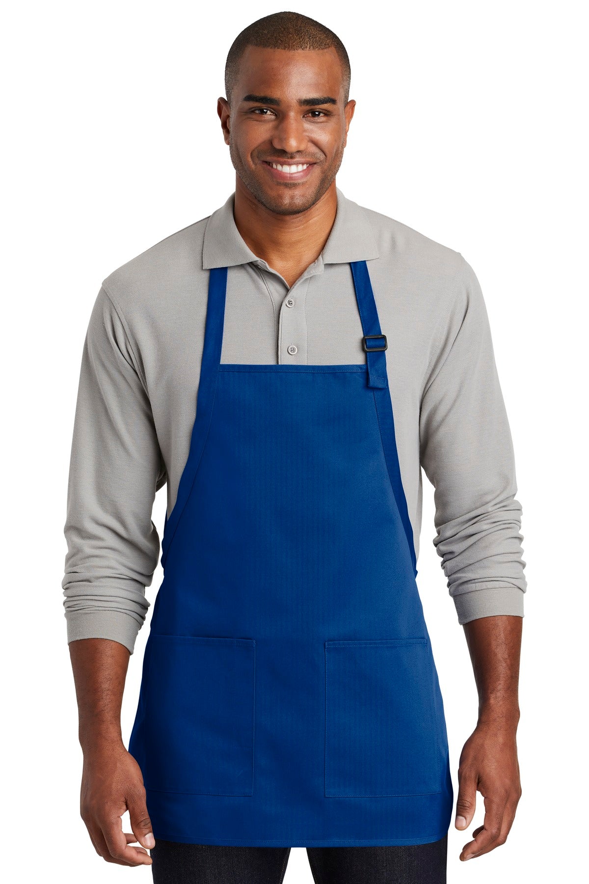 PA ® Medium-Length Two-Pocket Bib Apron. A601