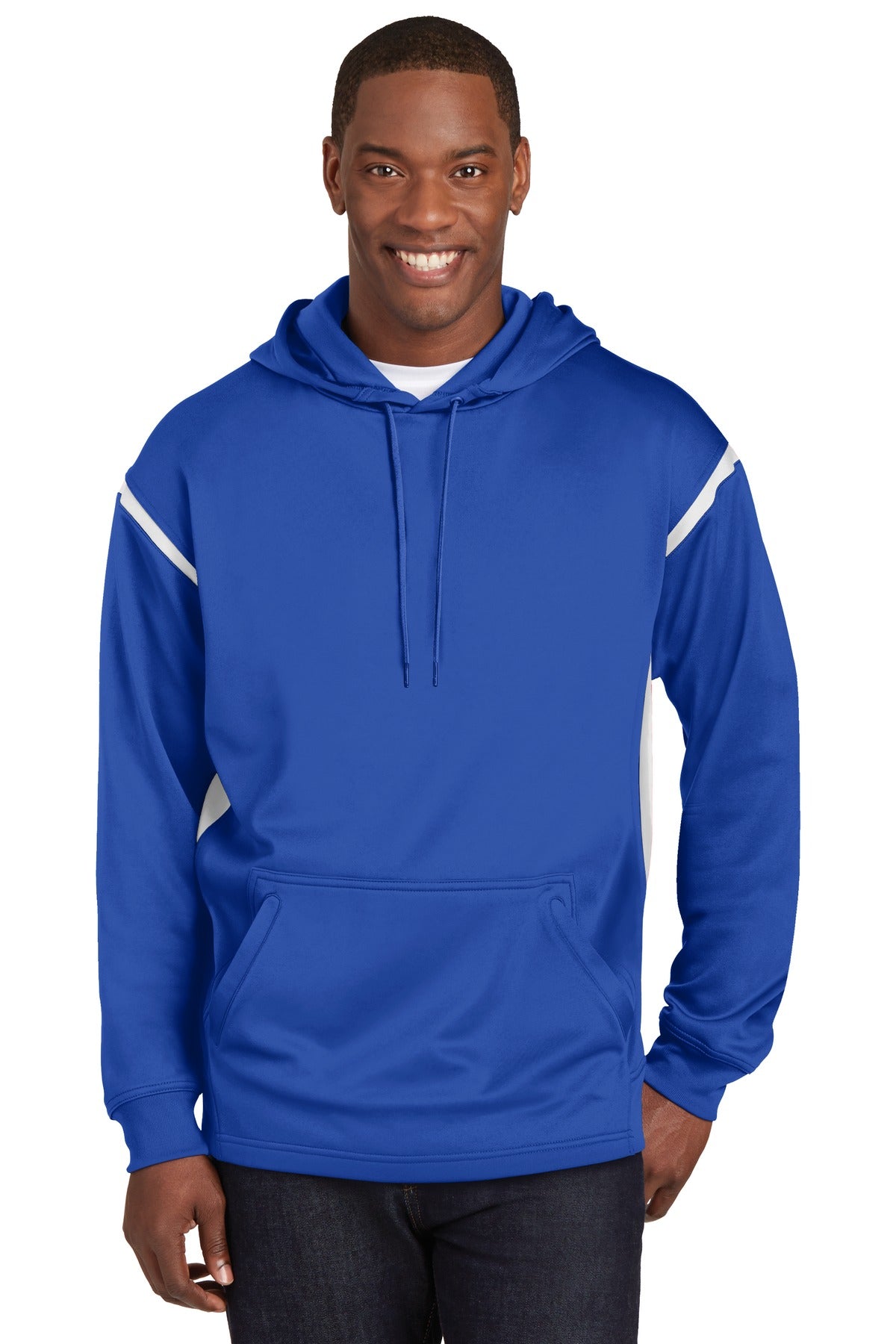 Sport-Tek ® Tech Fleece Colorblock Hooded Sweatshirt. F246