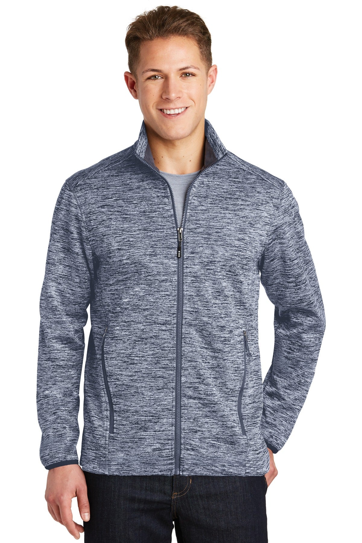 Sport-Tek ® PosiCharge ® Electric Heather Soft Shell Jacket. JST30