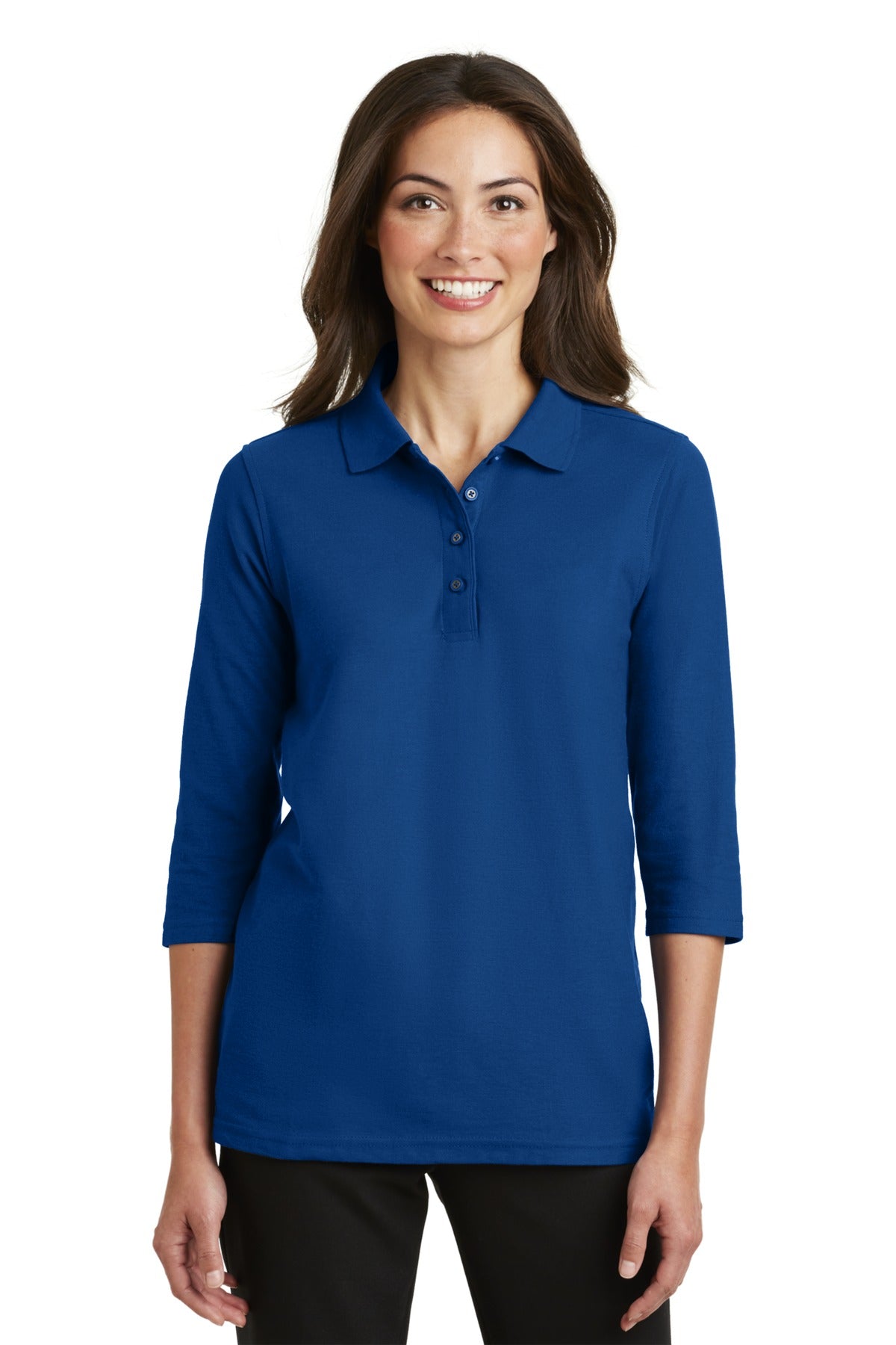 Port Authority® Ladies Silk Touch„¢ 3/4-Sleeve Polo. L562