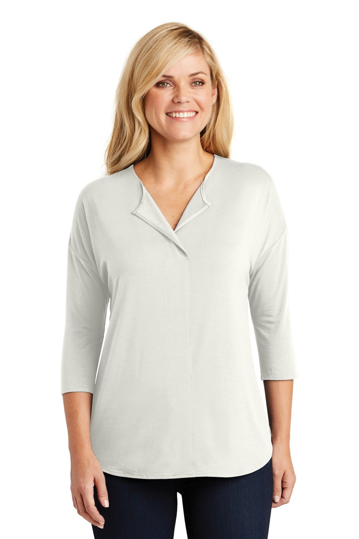 Port Authority ® Ladies Concept 3/4-Sleeve Soft Split Neck Top. LK5433