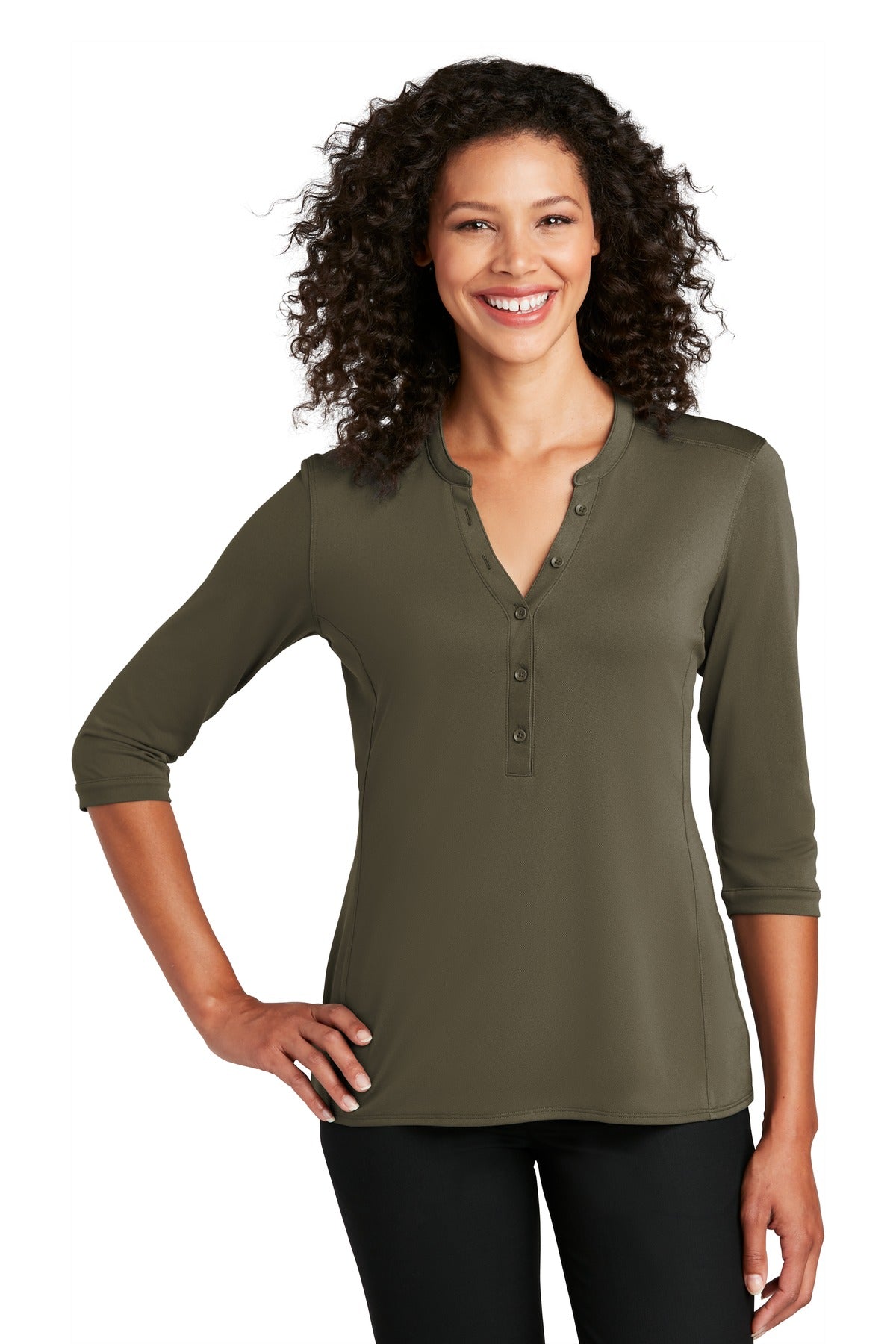 Port Authority ® Ladies UV Choice Pique Henley LK750