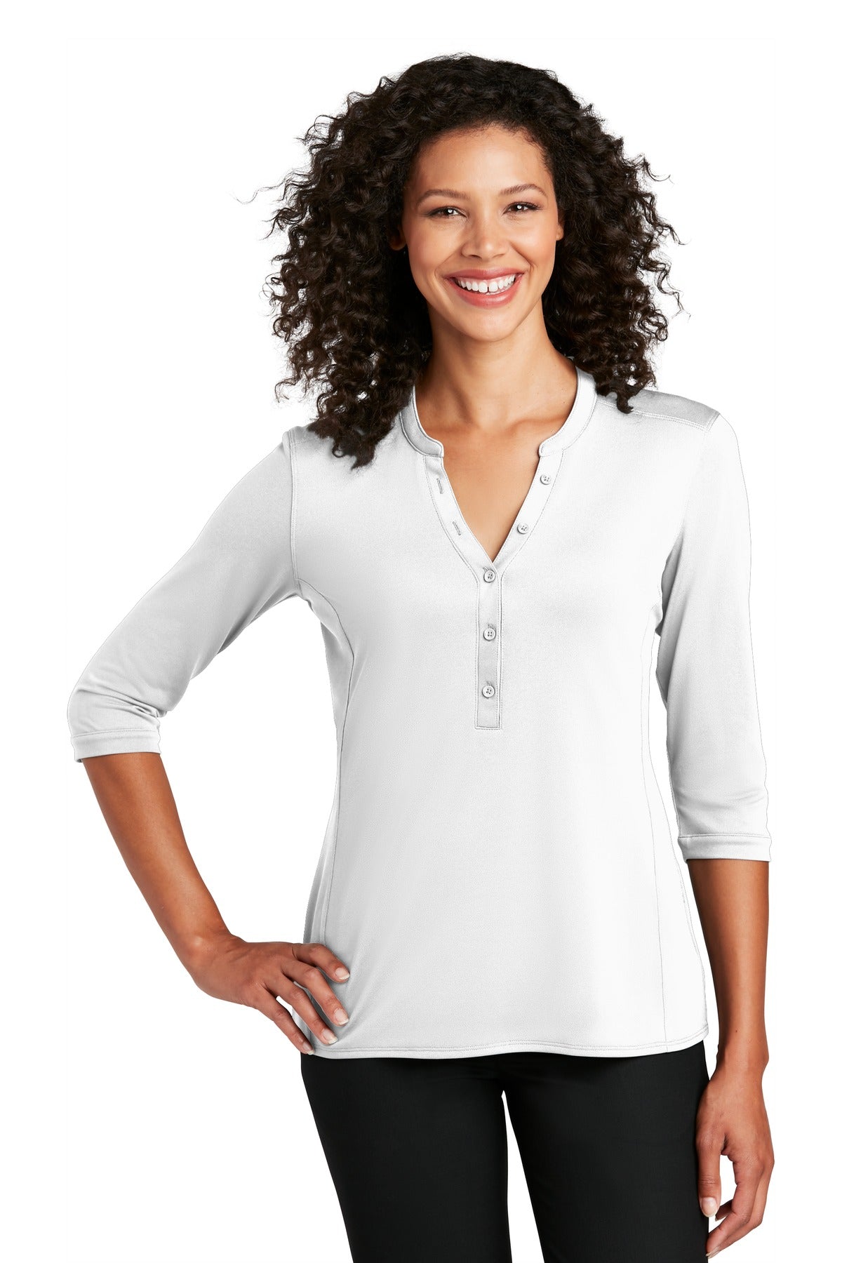 Port Authority ® Ladies UV Choice Pique Henley LK750