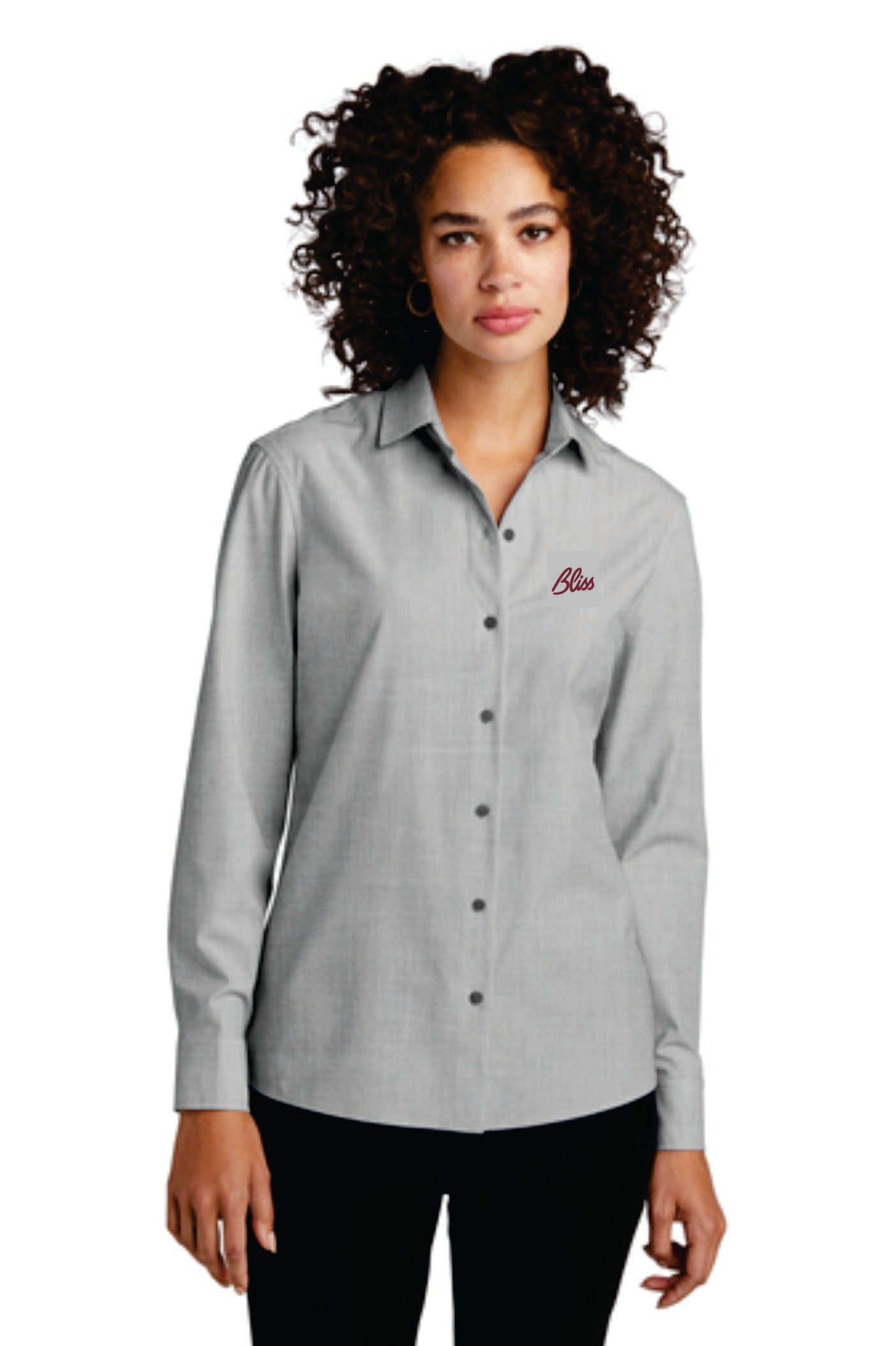 MERCER+METTLE Women's Long Sleeve Stretch Woven Shirt MM2001