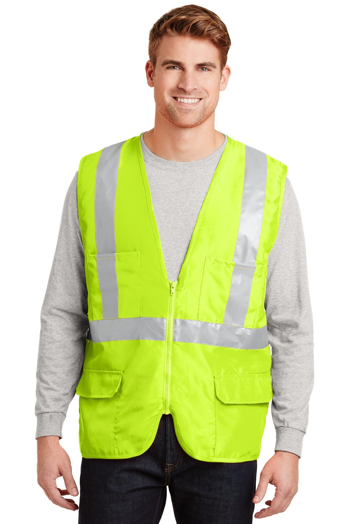 CornerStoneÂ® - ANSI 107 Class 2 Mesh Back Safety Vest. CSV405