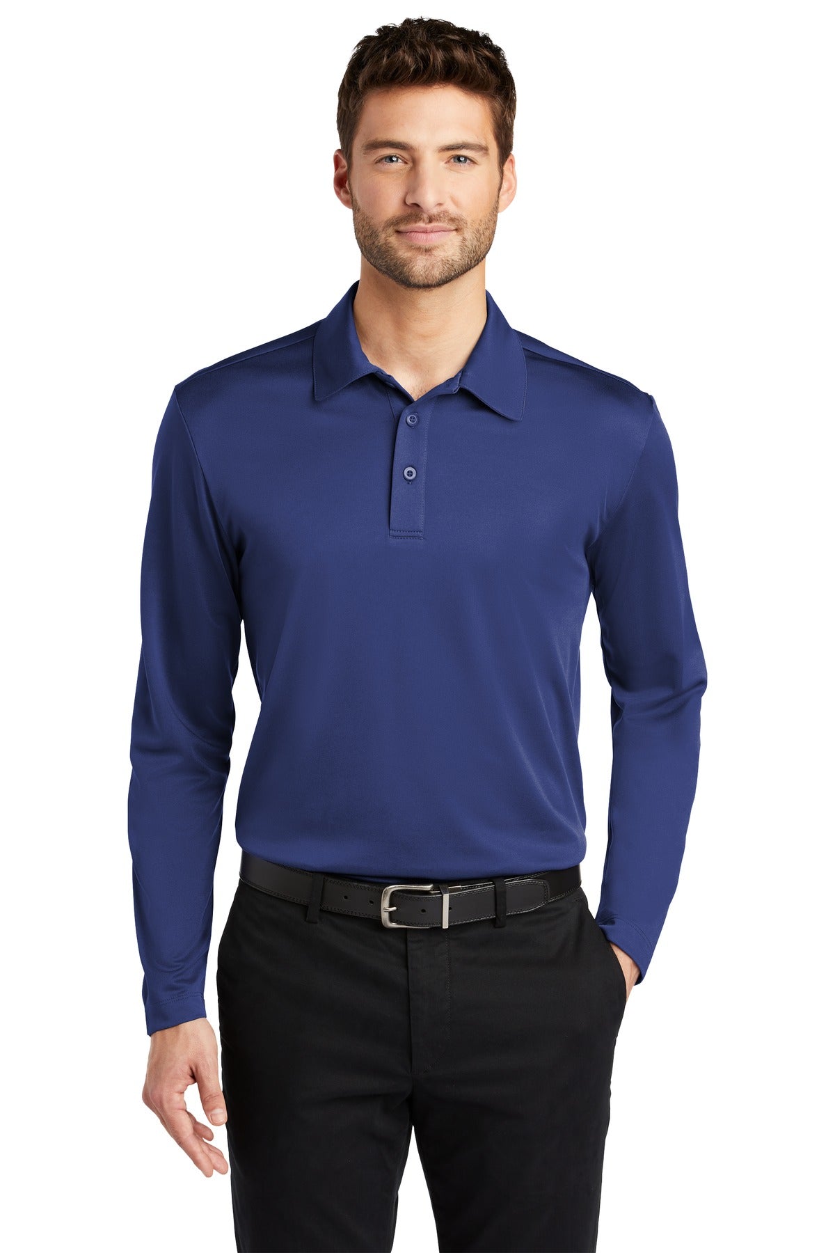 Port Authority® Silk Touch„¢ Performance Long Sleeve Polo. K540LS