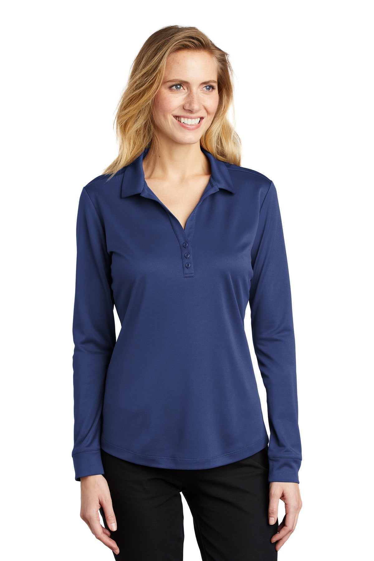 Port Authority ® Ladies Silk Touch „¢  Performance Long Sleeve Polo. L540LS