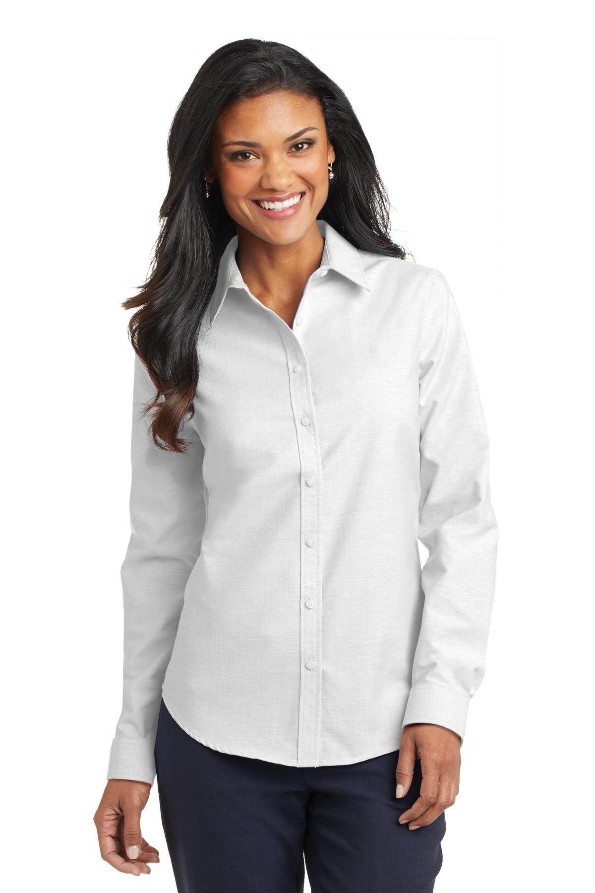 Port Authority® Ladies SuperPro„¢ Oxford Shirt. L658