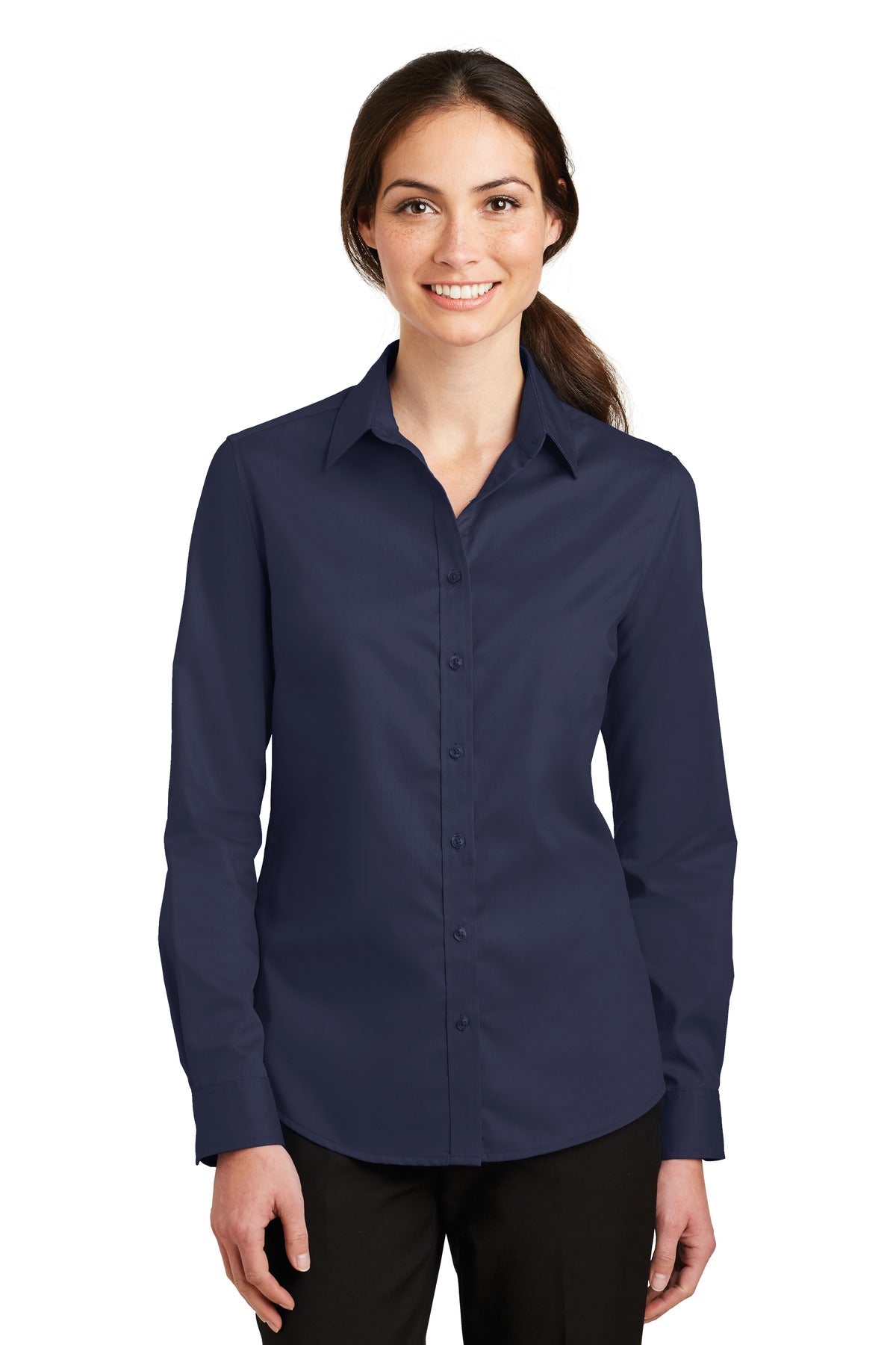 Port Authority® Ladies SuperPro„¢ Twill Shirt. L663