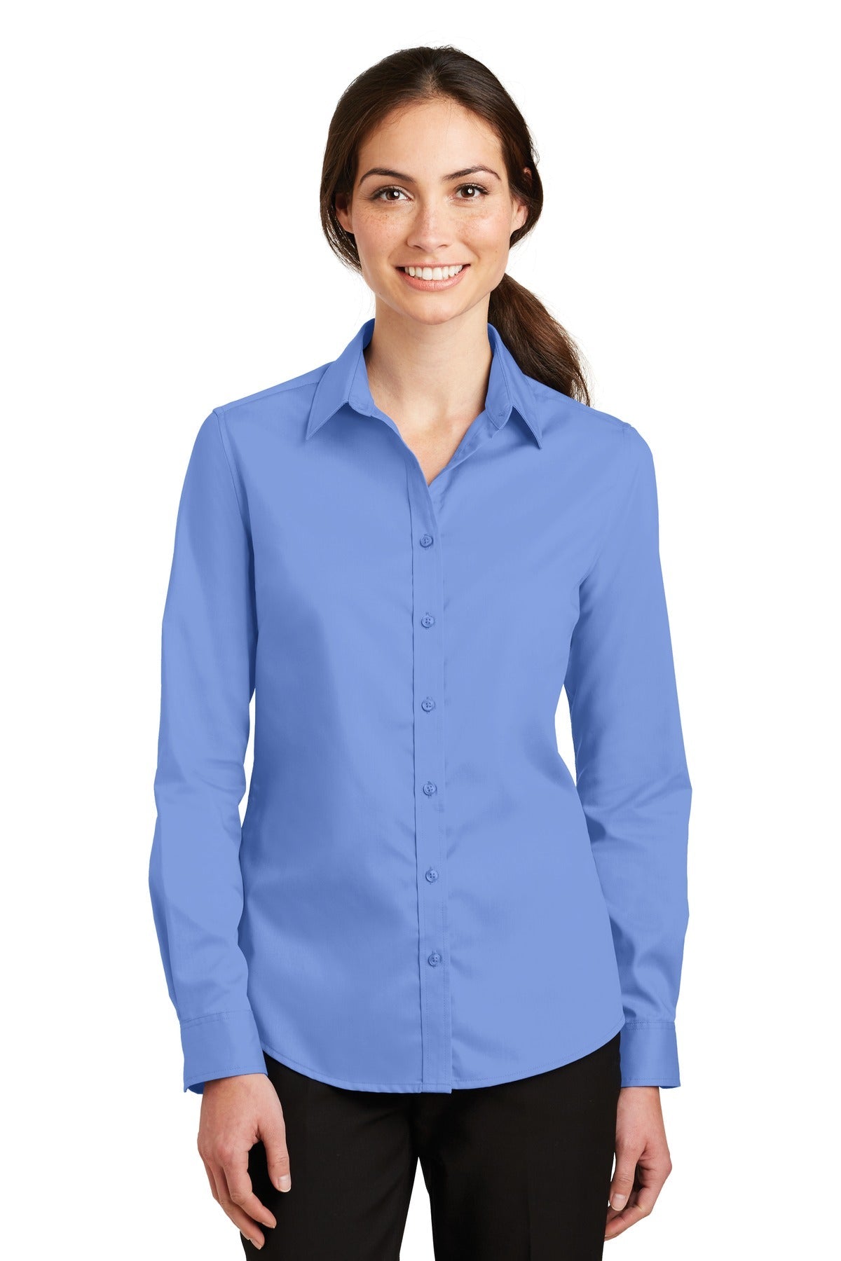 Port Authority® Ladies SuperPro„¢ Twill Shirt. L663