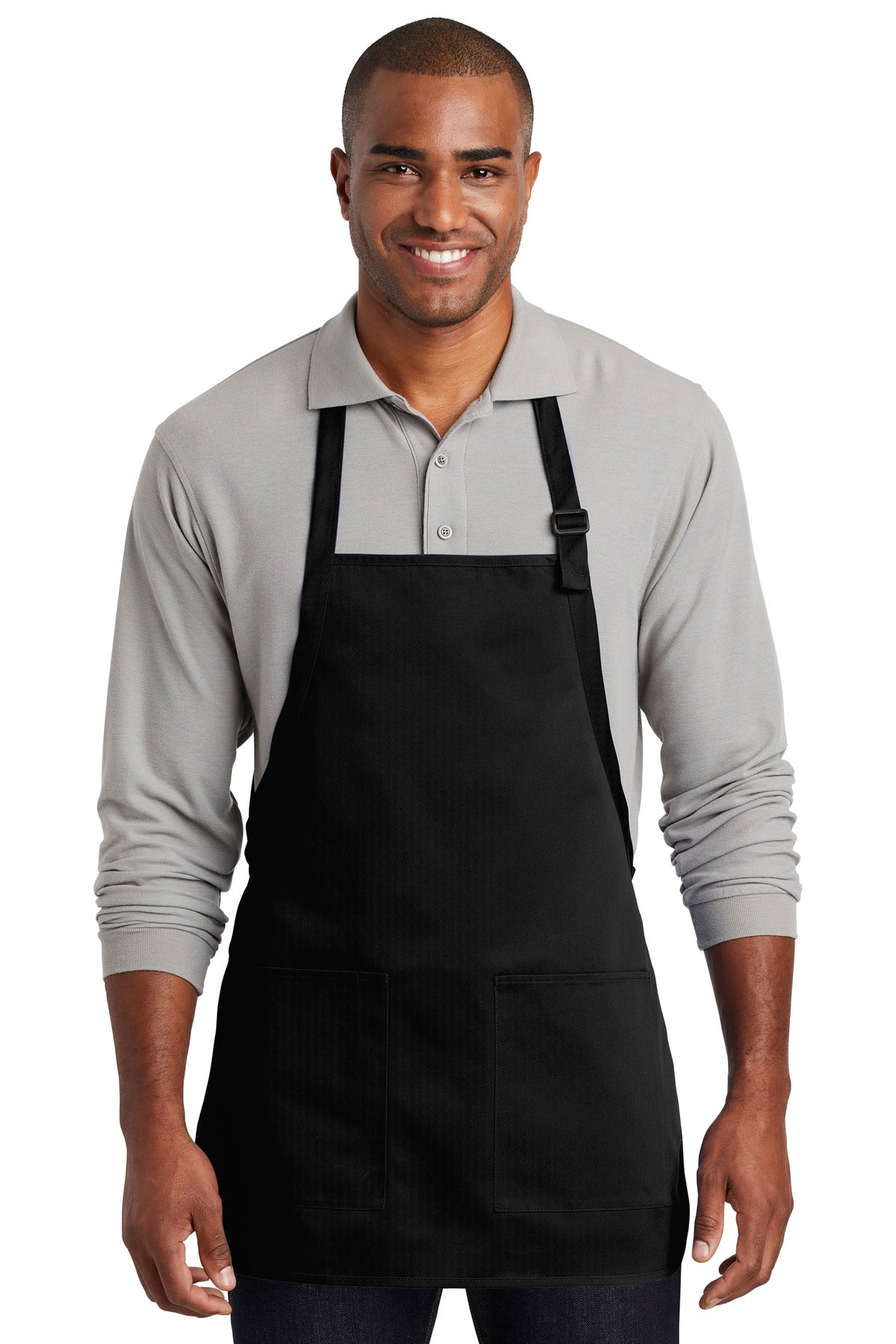 PA ® Medium-Length Two-Pocket Bib Apron. A601
