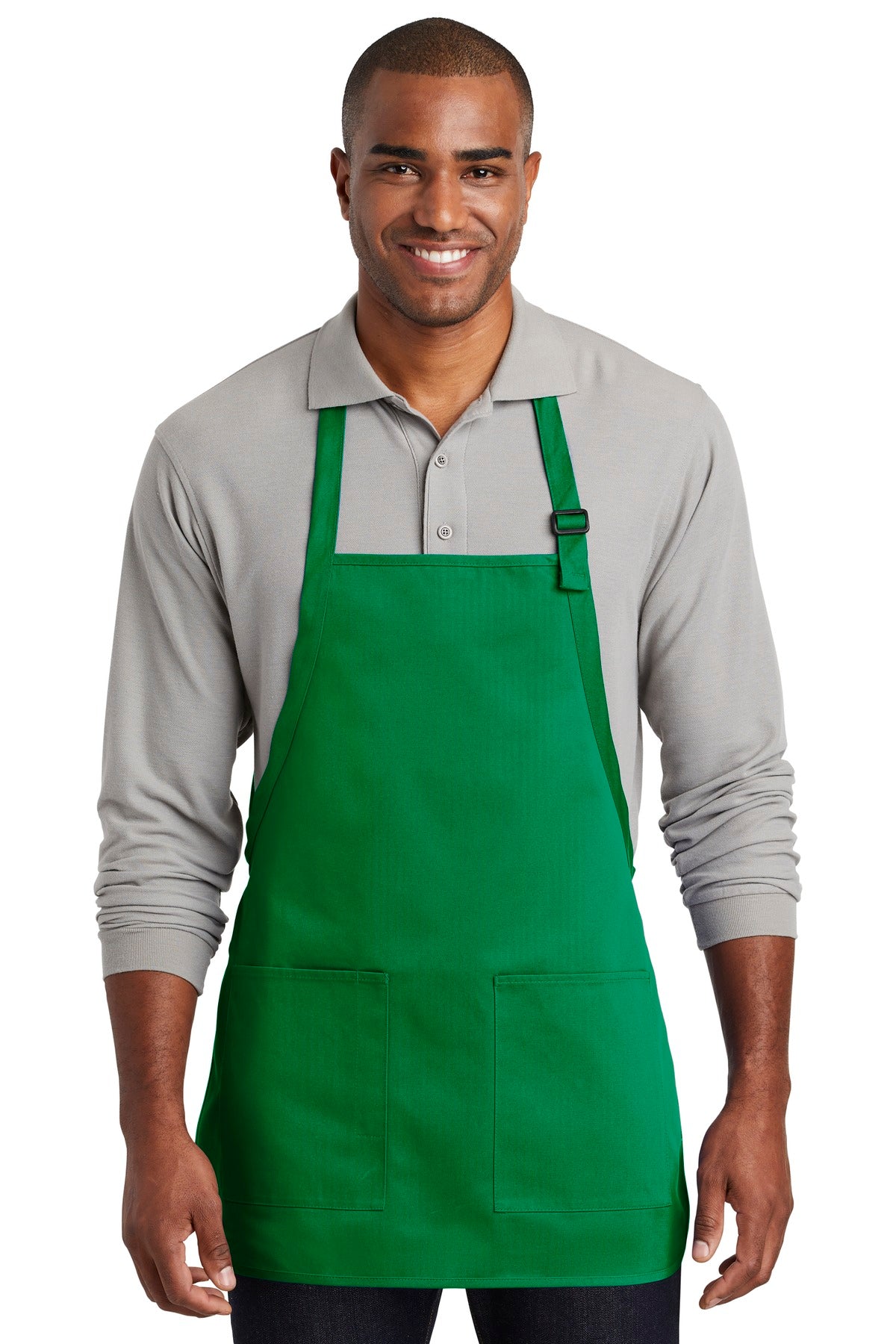 PA ® Medium-Length Two-Pocket Bib Apron. A601