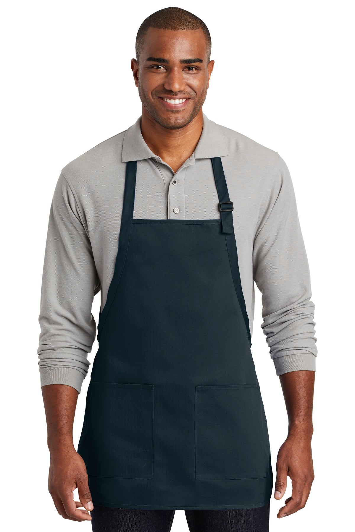 PA ® Medium-Length Two-Pocket Bib Apron. A601
