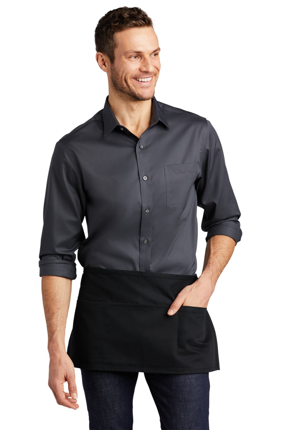 PA ® Easy Care Reversible Waist Apron with Stain Release. A707