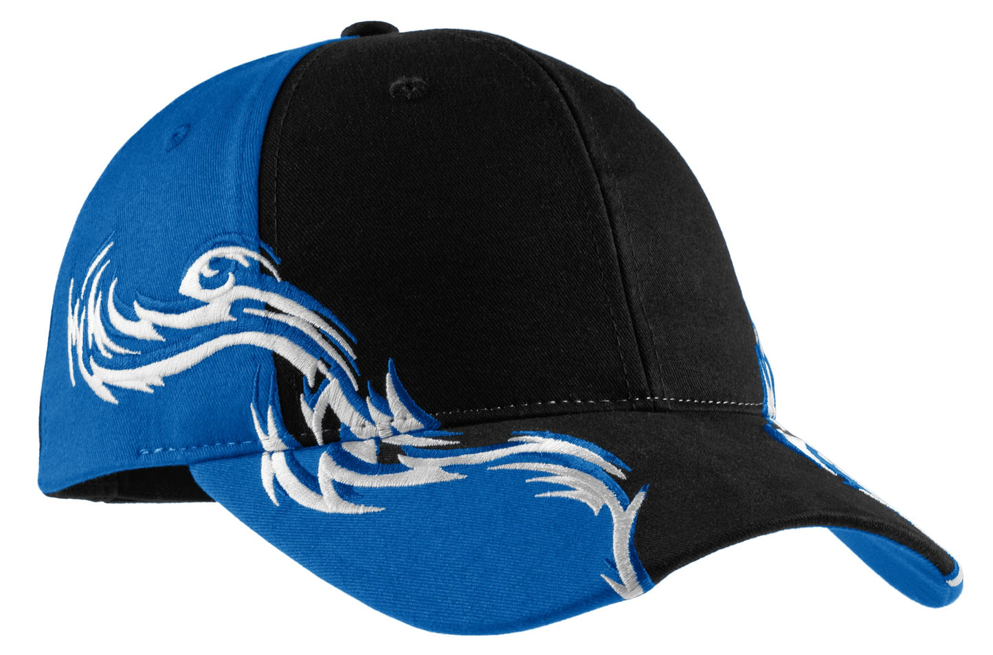 PA ® Colorblock Racing Cap with Flames.  C859
