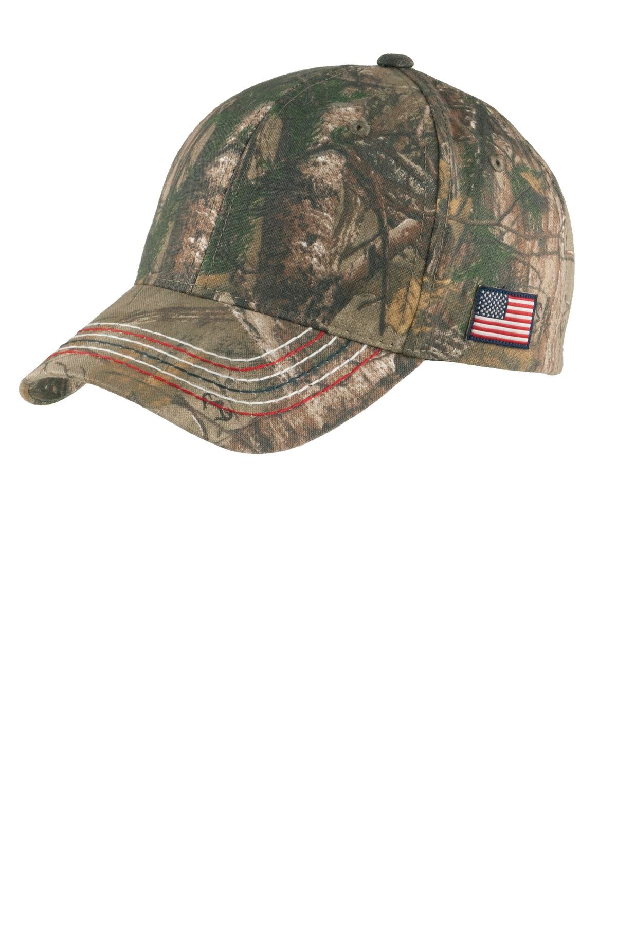 PA ® Americana Contrast Stitch Camouflage Cap. C909