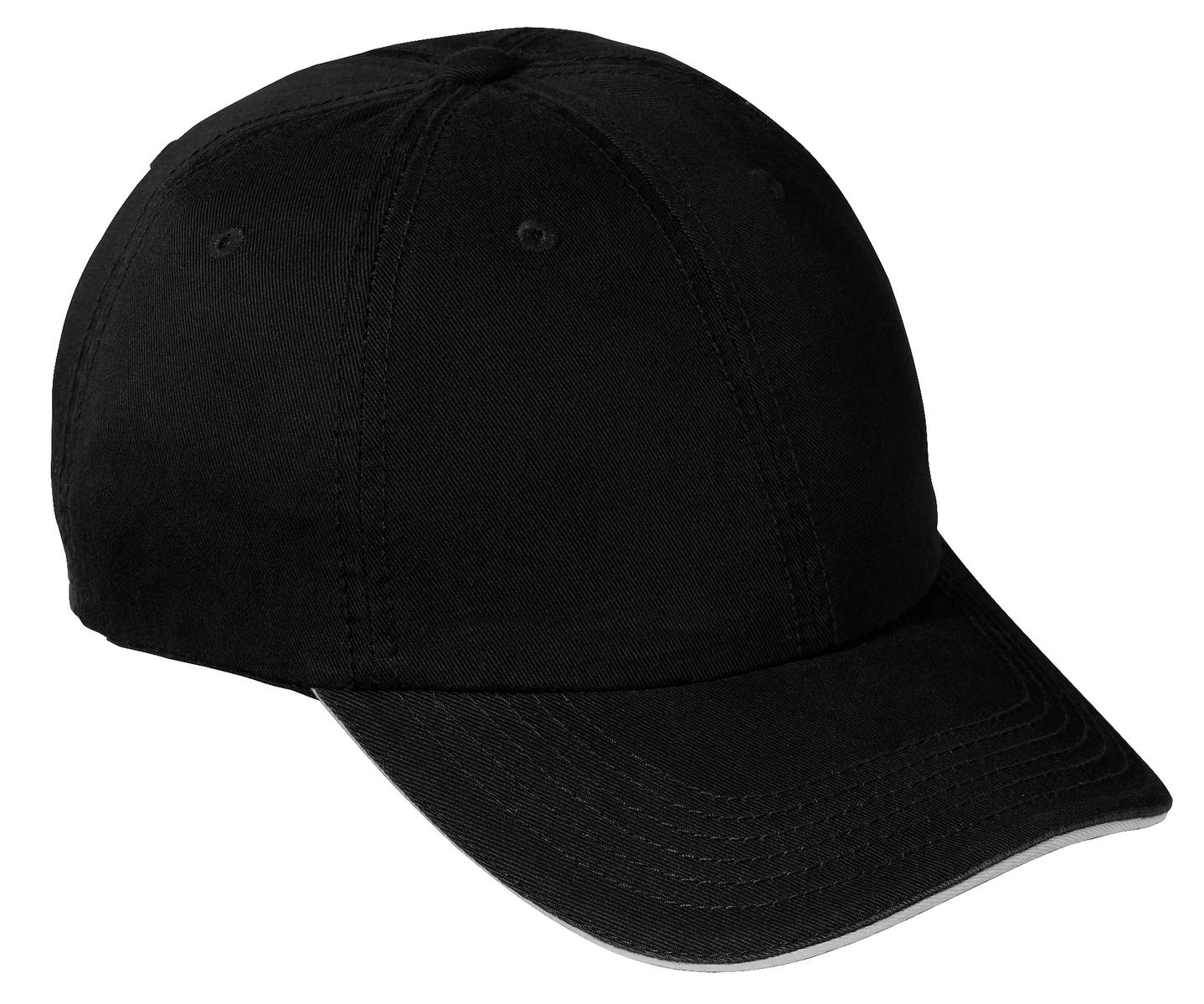 Port & Company ®Washed Twill Sandwich Bill Cap.  CP79