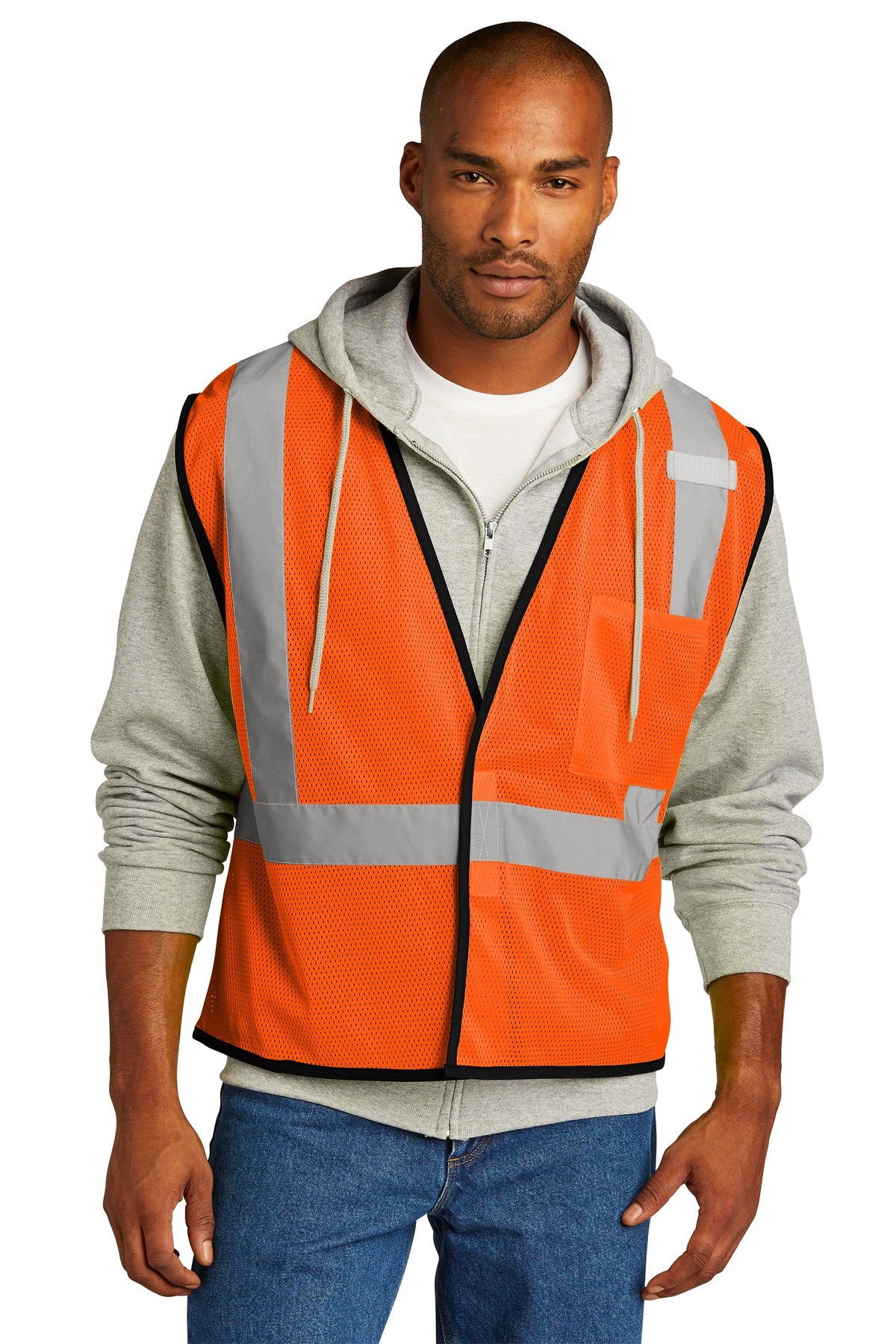 CornerStone   ® ANSI 107 Class 2 Economy Mesh One-Pocket Vest. CSV100