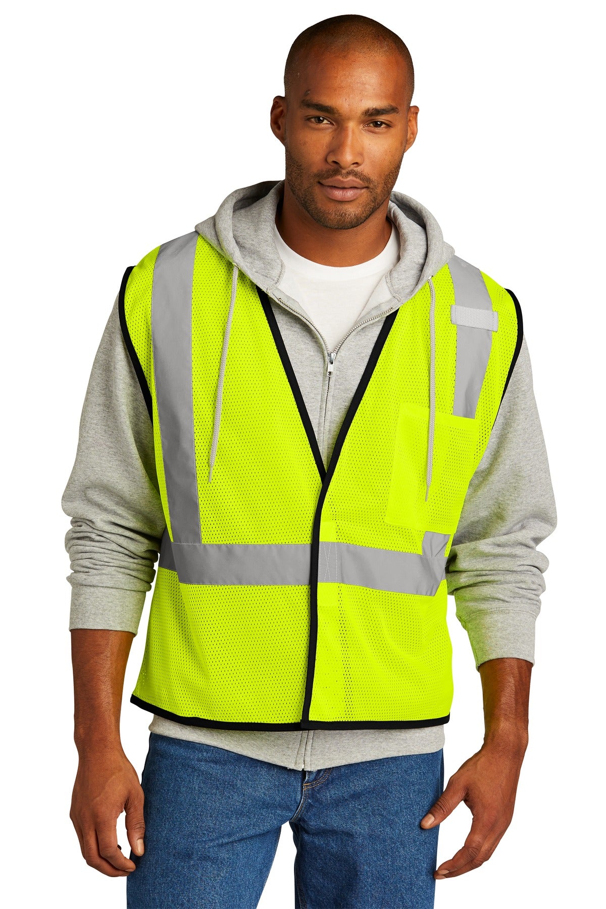 CornerStone   ® ANSI 107 Class 2 Economy Mesh One-Pocket Vest. CSV100