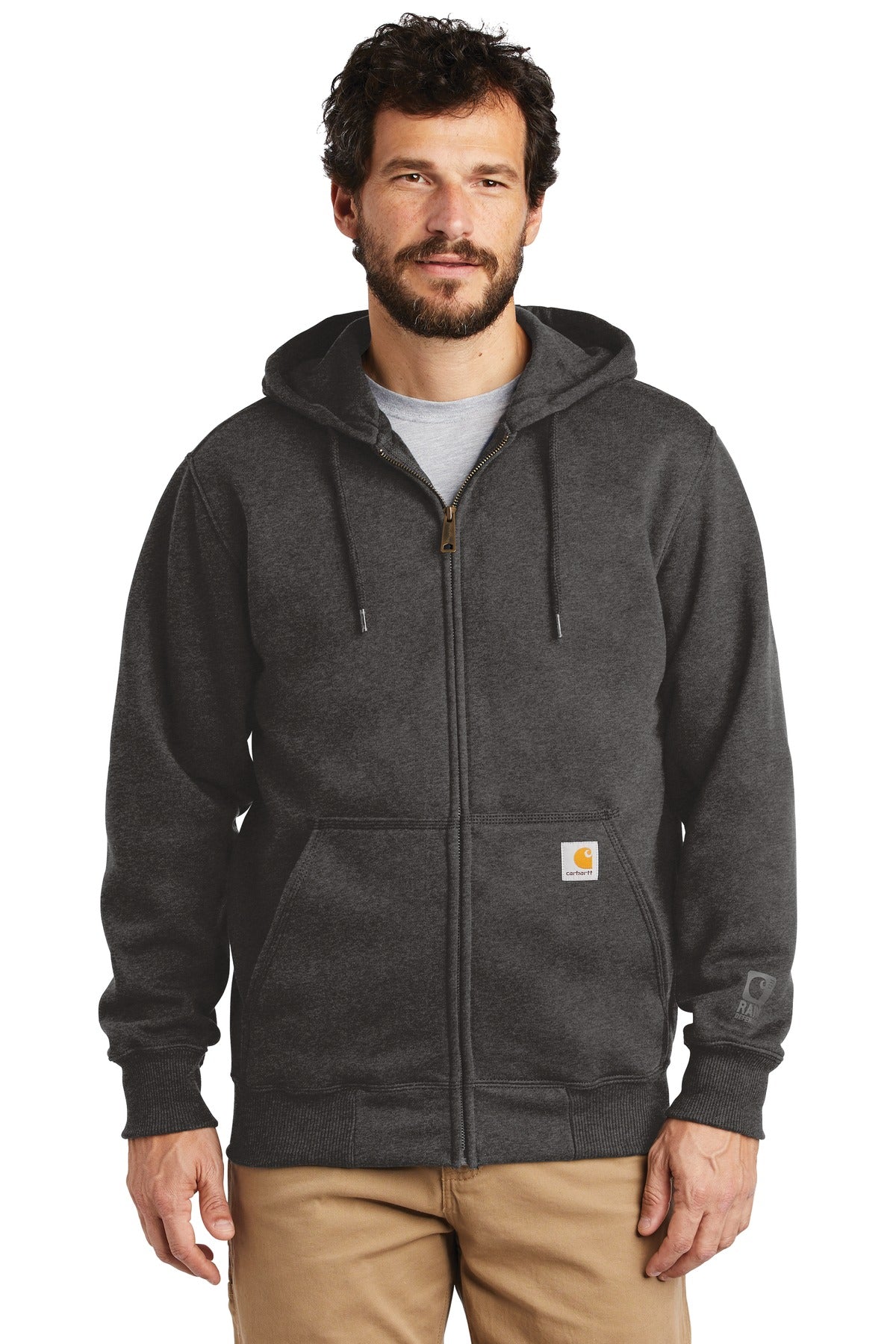 Carhartt® Rain Defender® Paxton Heavyweight Hooded Zip-Front Sweatshirt. CT100614