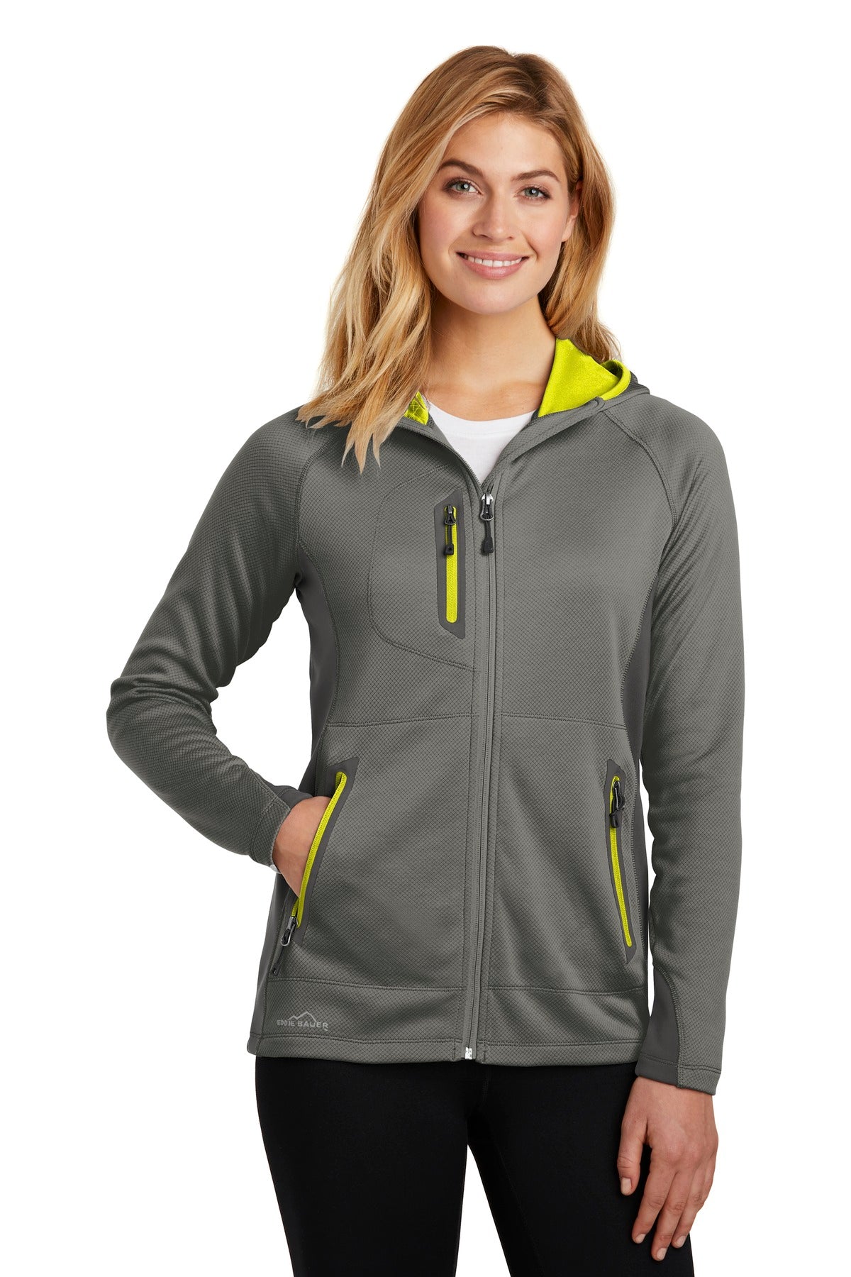 Eddie Bauer  ® Ladies Sport Hooded Full-Zip Fleece Jacket. EB245