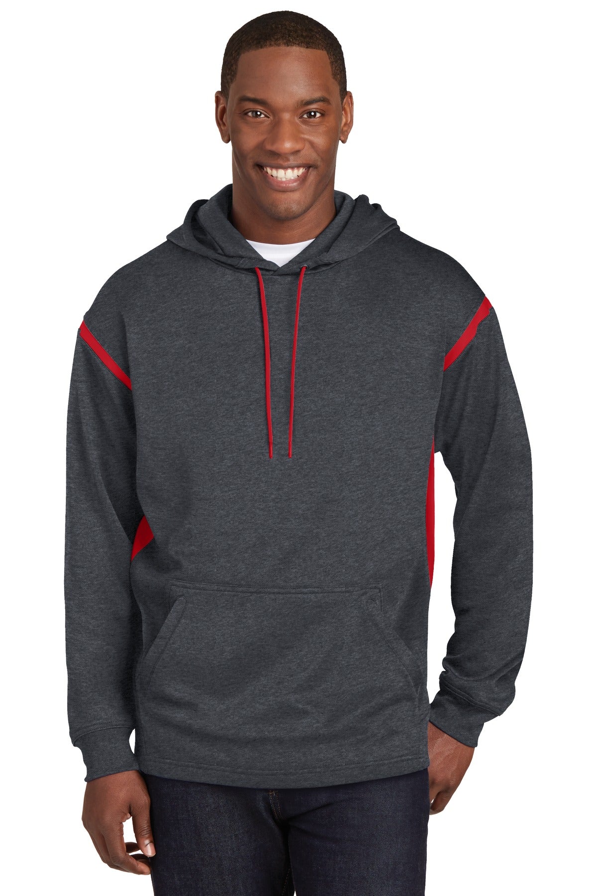 Sport-Tek ® Tech Fleece Colorblock Hooded Sweatshirt. F246