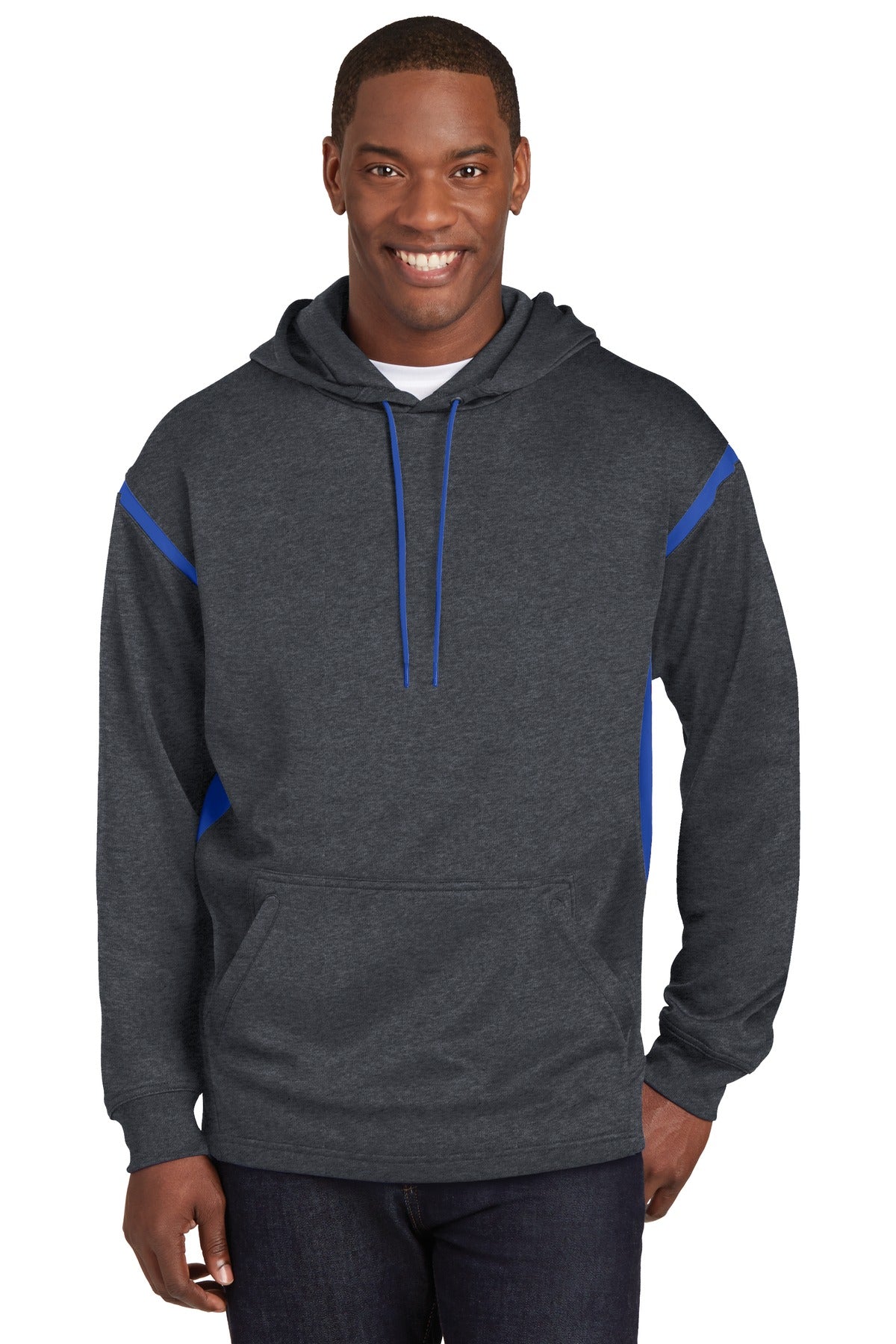 Sport-Tek ® Tech Fleece Colorblock Hooded Sweatshirt. F246