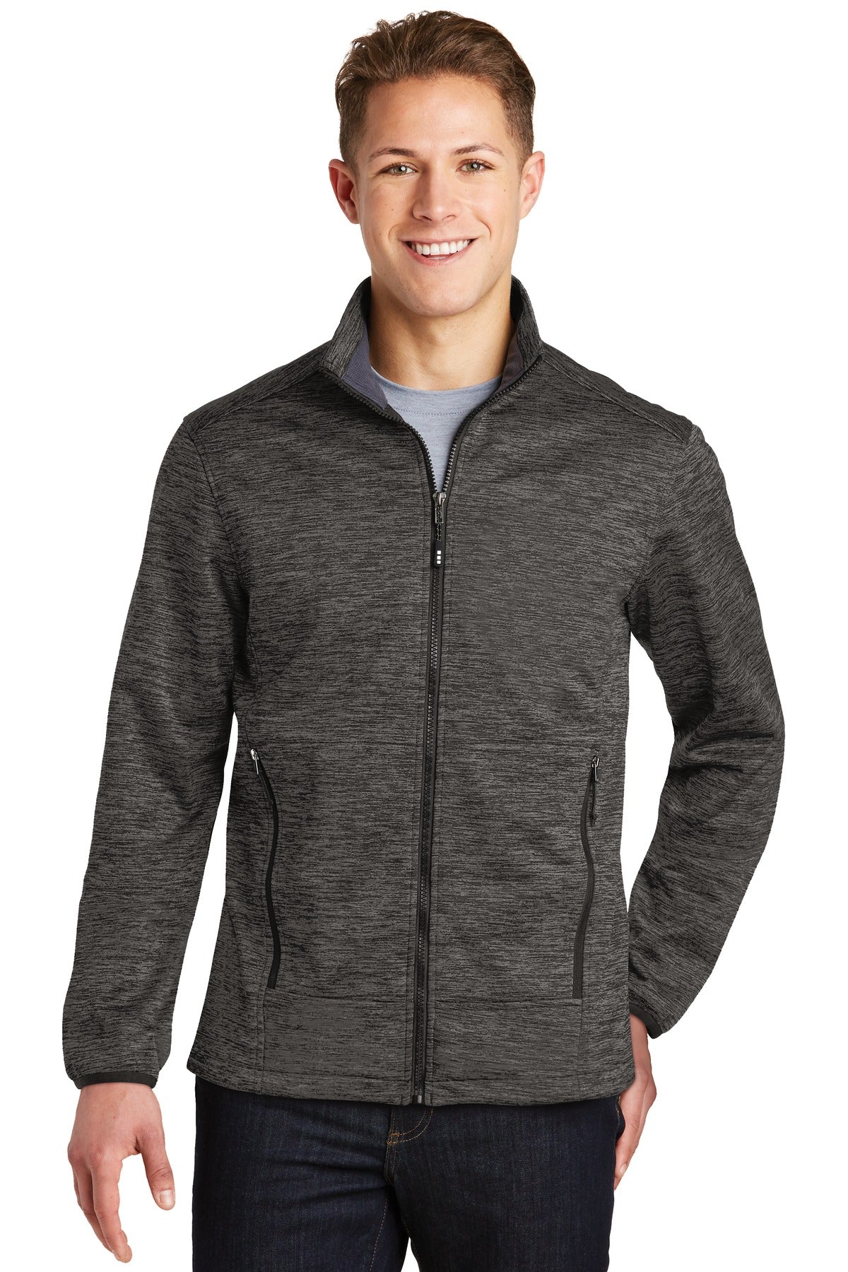 Sport-Tek ® PosiCharge ® Electric Heather Soft Shell Jacket. JST30
