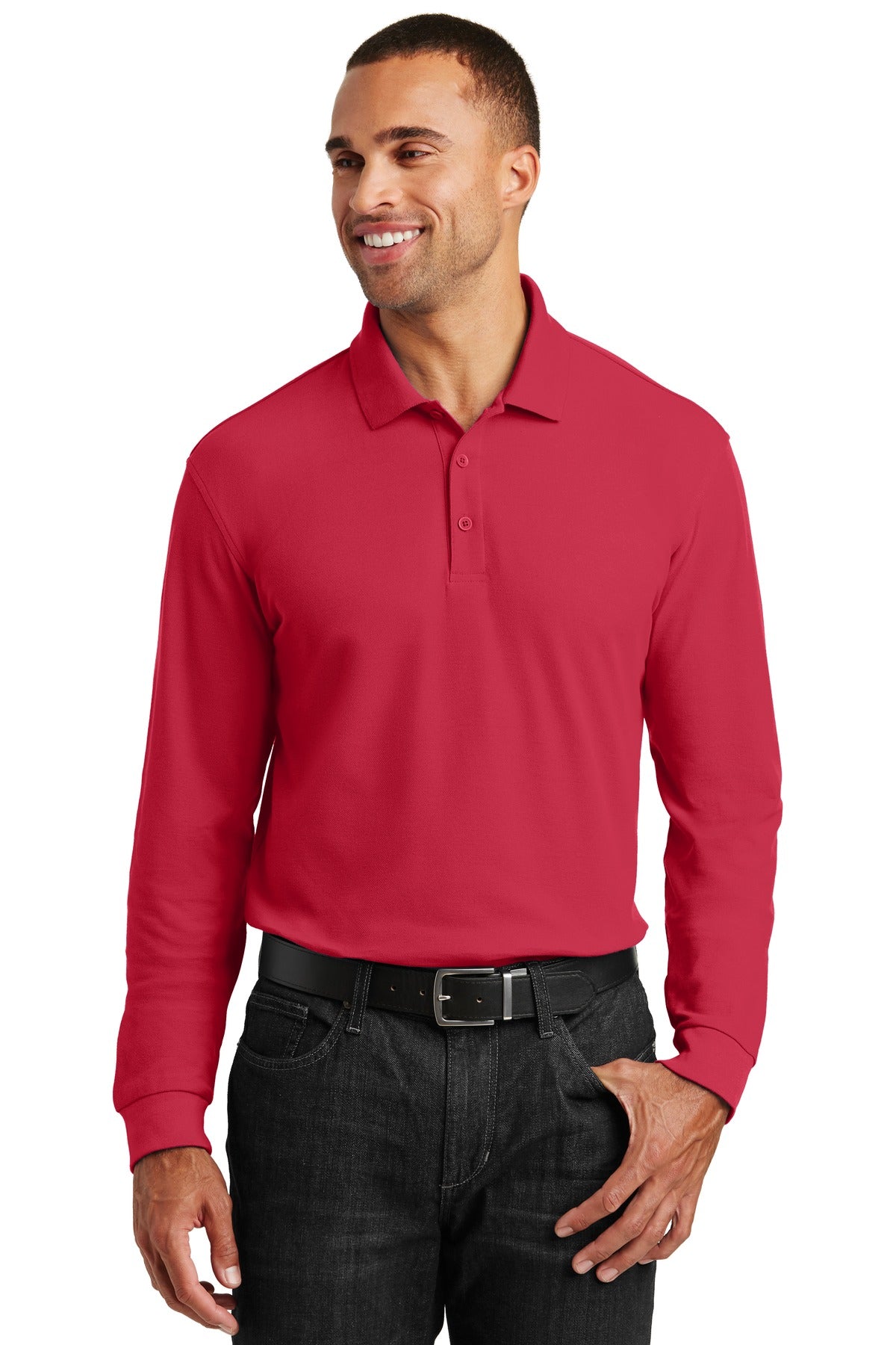 PA ® Long Sleeve Core Classic Pique Polo. K100LS