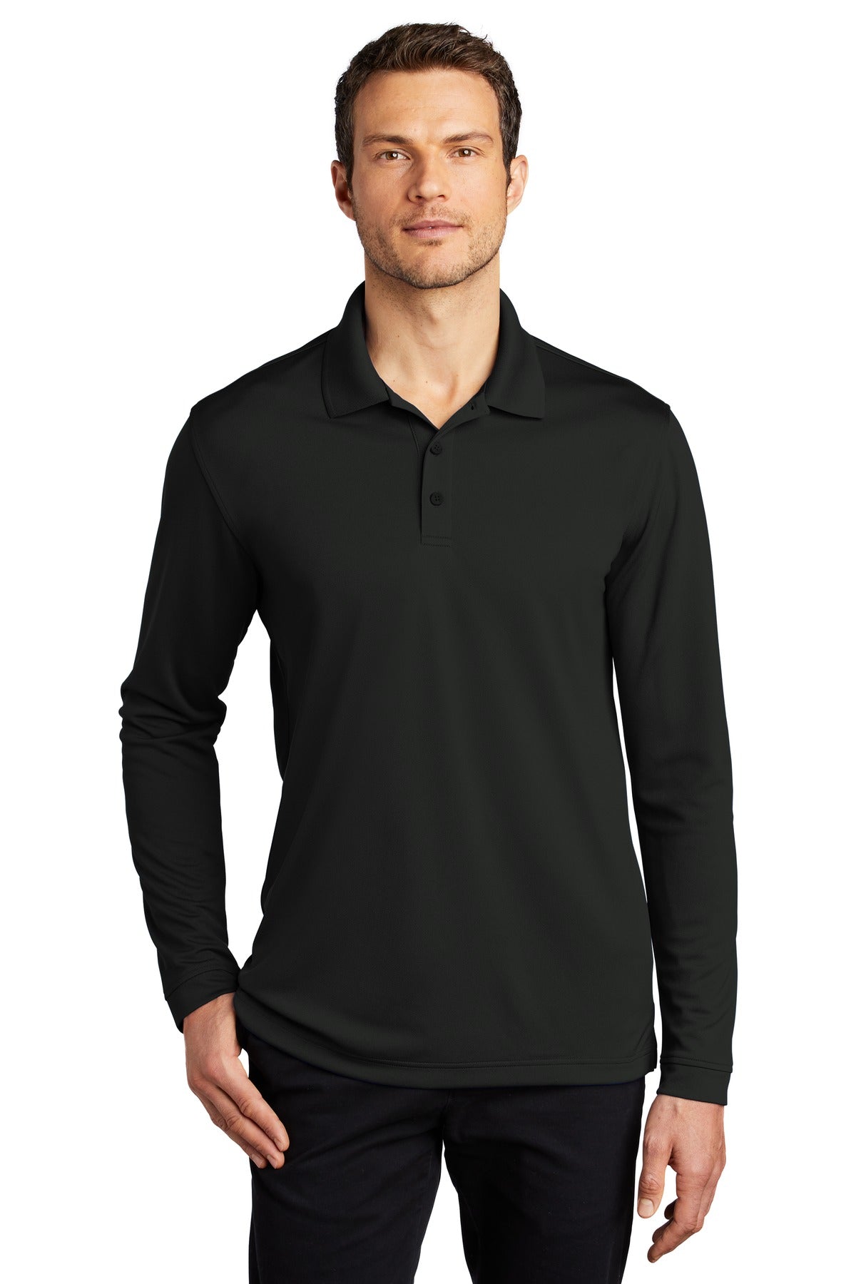 PA ® Dry Zone  ® UV Micro-Mesh Long Sleeve Polo K110LS