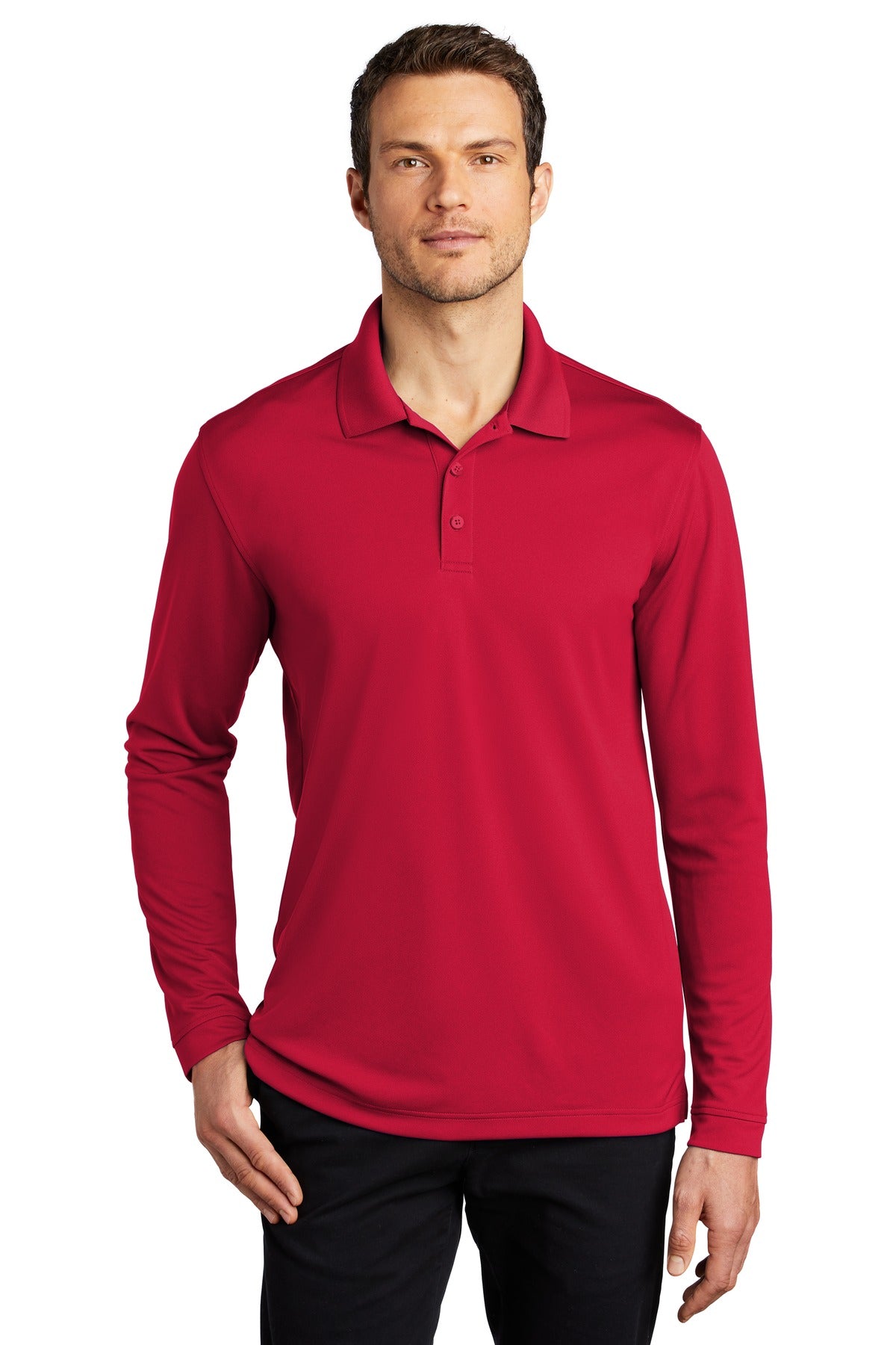 PA ® Dry Zone  ® UV Micro-Mesh Long Sleeve Polo K110LS