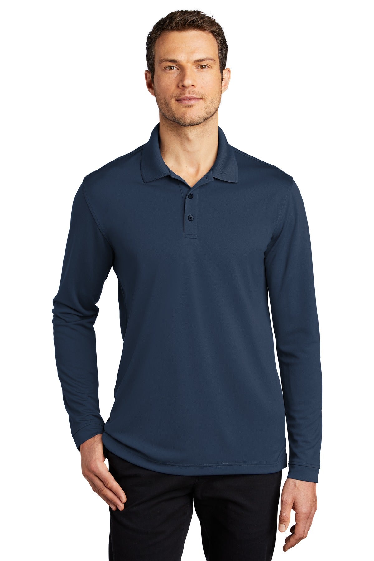 PA ® Dry Zone  ® UV Micro-Mesh Long Sleeve Polo K110LS