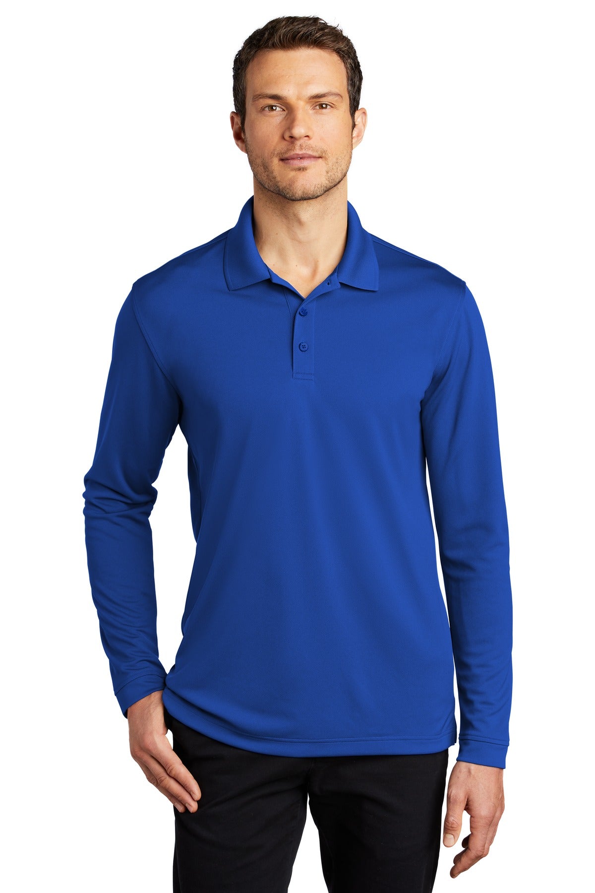 PA ® Dry Zone  ® UV Micro-Mesh Long Sleeve Polo K110LS