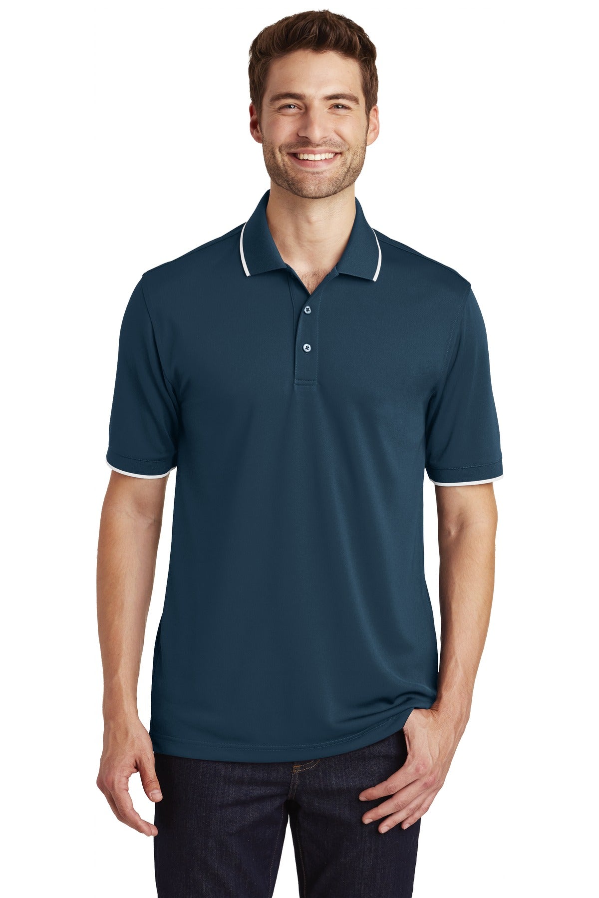 PA ® Dry Zone ® UV Micro-Mesh Tipped Polo. K111