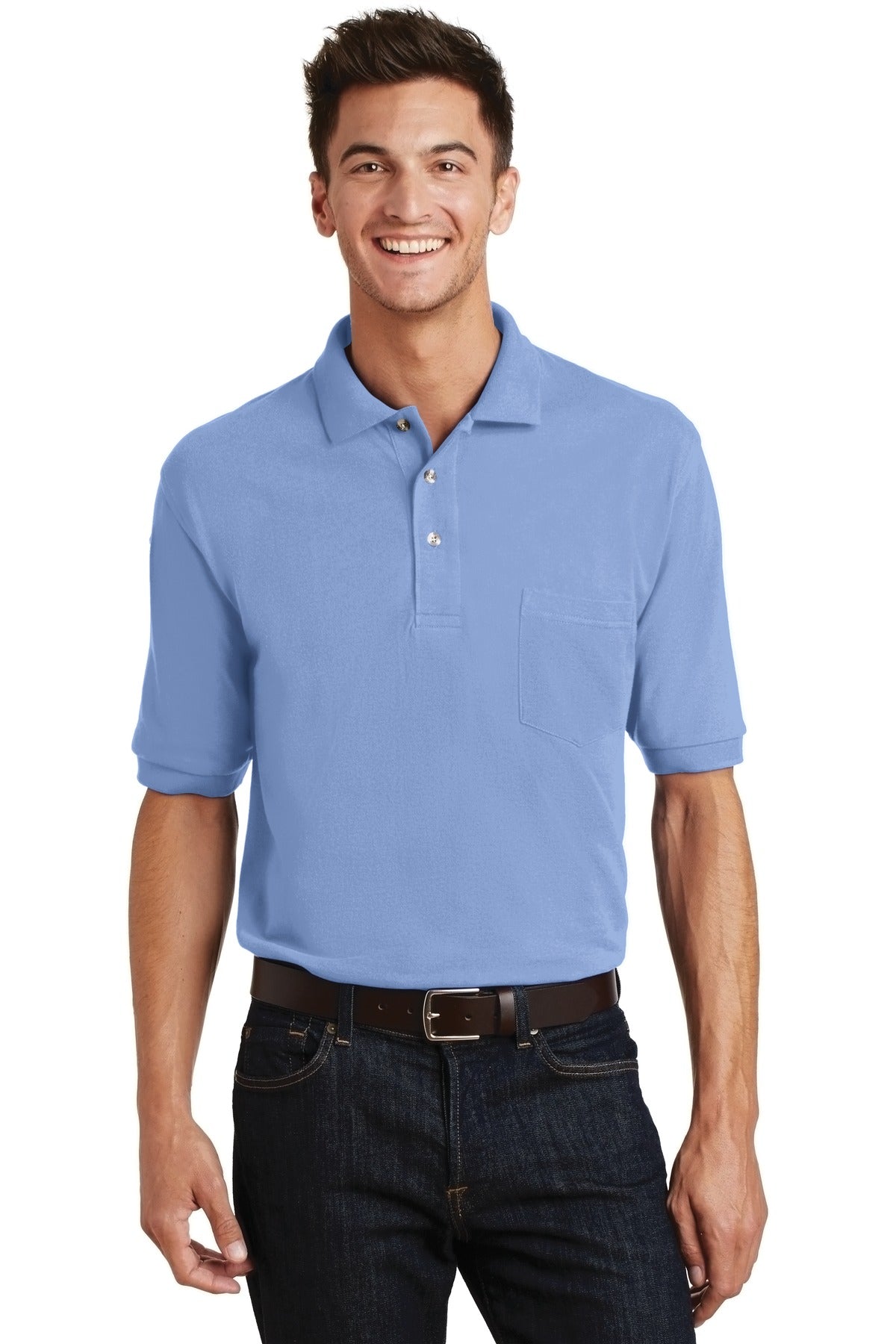 PA ® Heavyweight Cotton Pique Polo with Pocket.  K420P