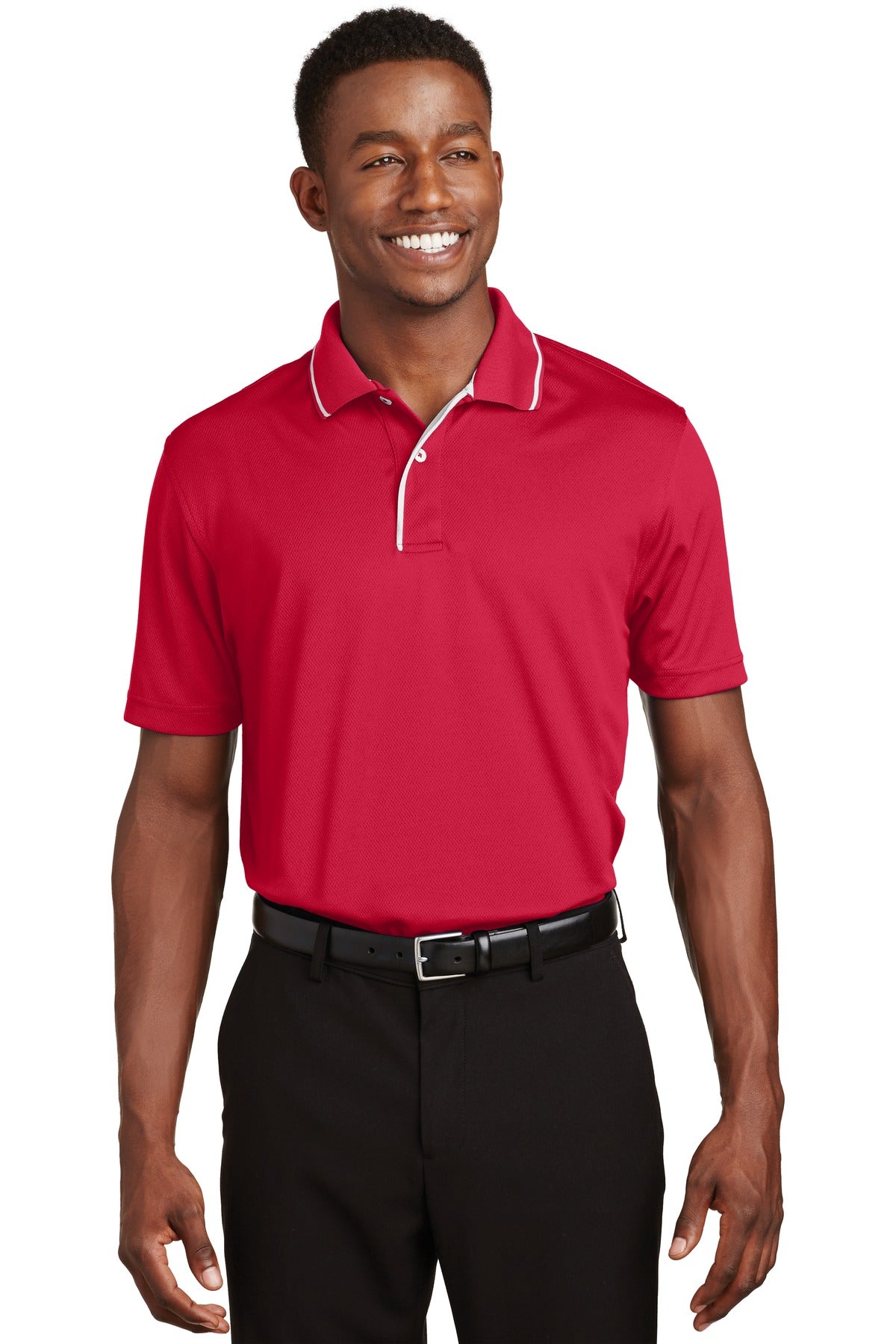 Sport-Tek ® Dri-Mesh ® Polo with Tipped Collar and Piping.  K467