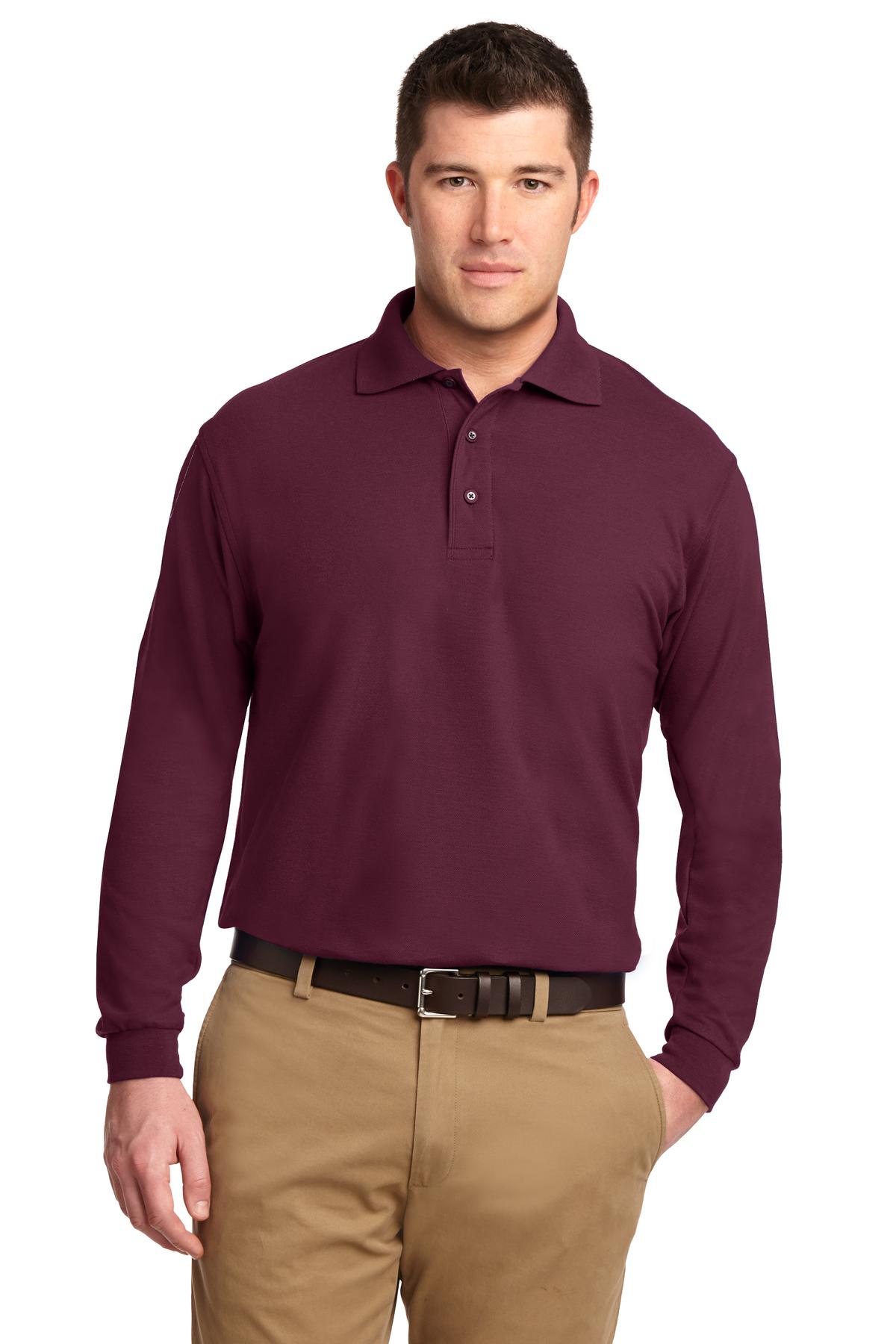 PA ® Silk Touch „¢ Long Sleeve Polo.  K500LS