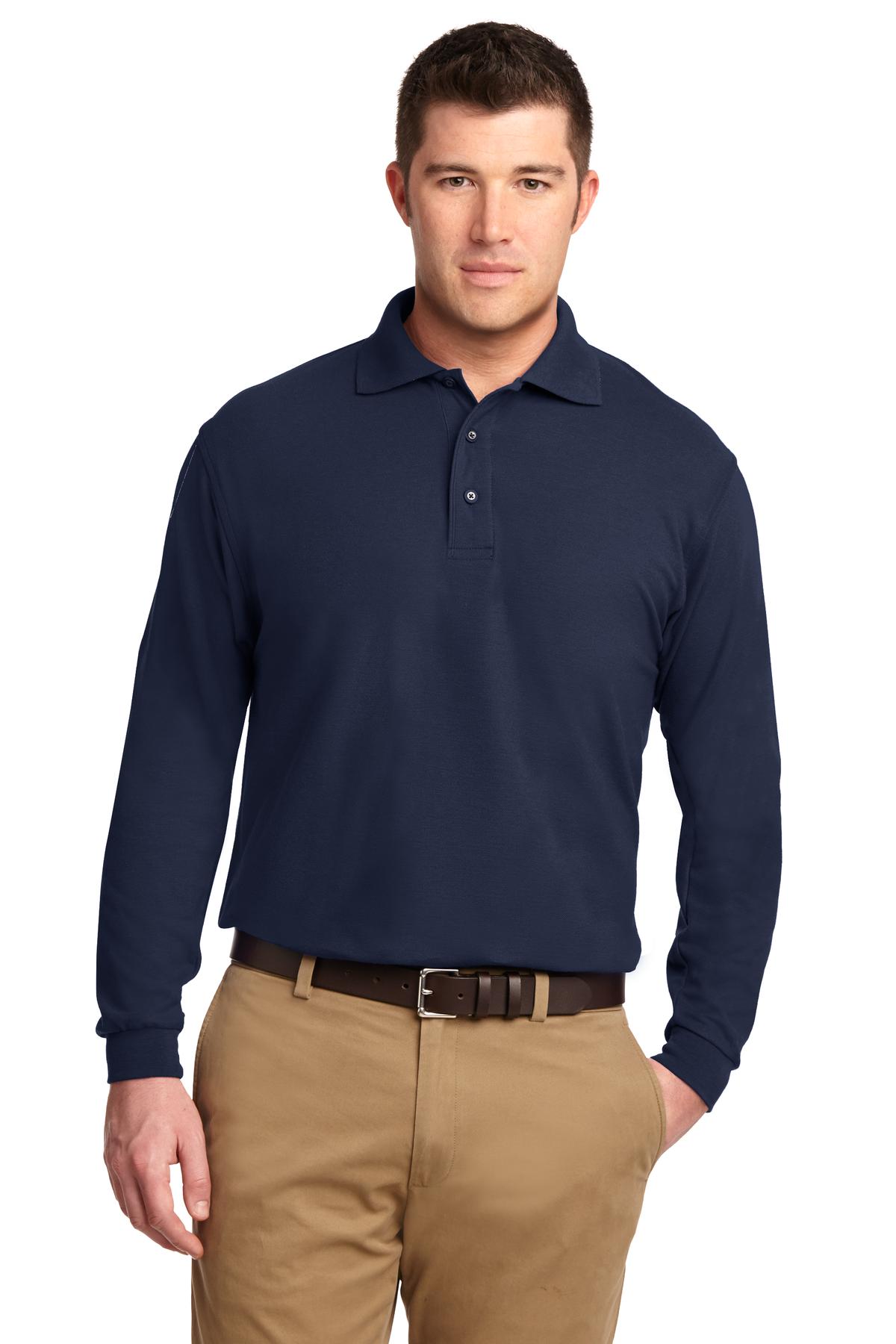 PA ® Silk Touch „¢ Long Sleeve Polo.  K500LS