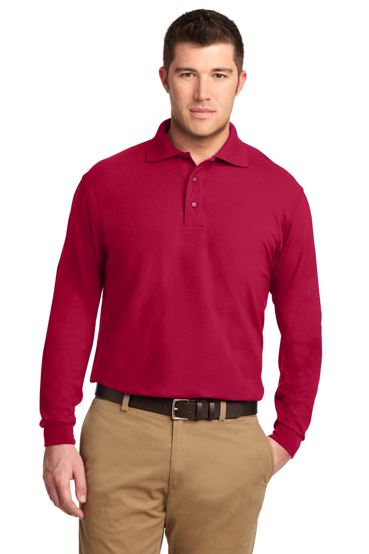 PA ® Silk Touch „¢ Long Sleeve Polo.  K500LS