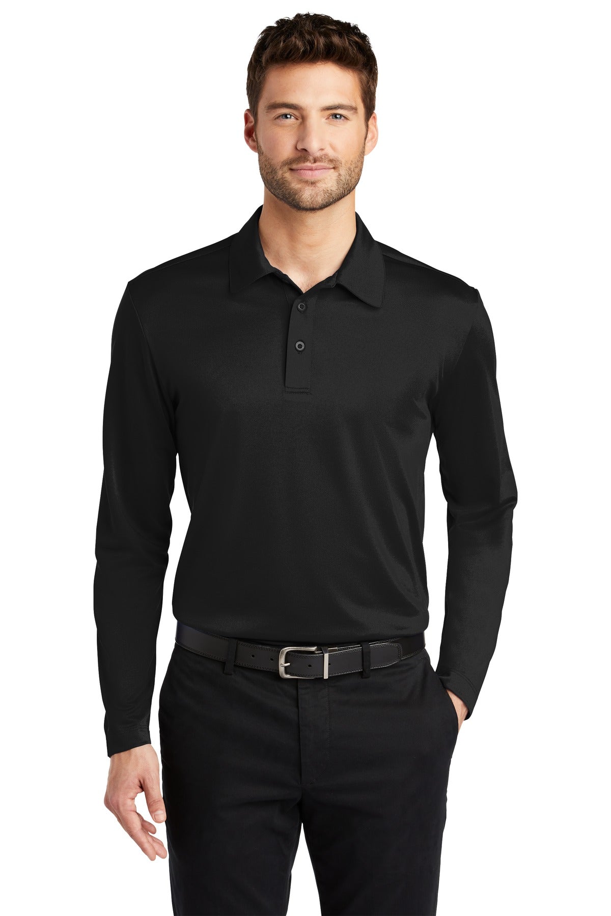Port Authority® Silk Touch„¢ Performance Long Sleeve Polo. K540LS