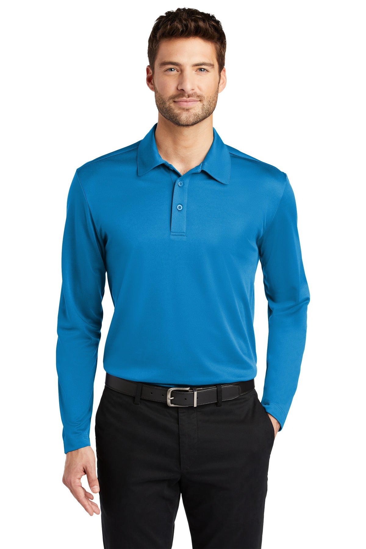 Port Authority® Silk Touch„¢ Performance Long Sleeve Polo. K540LS