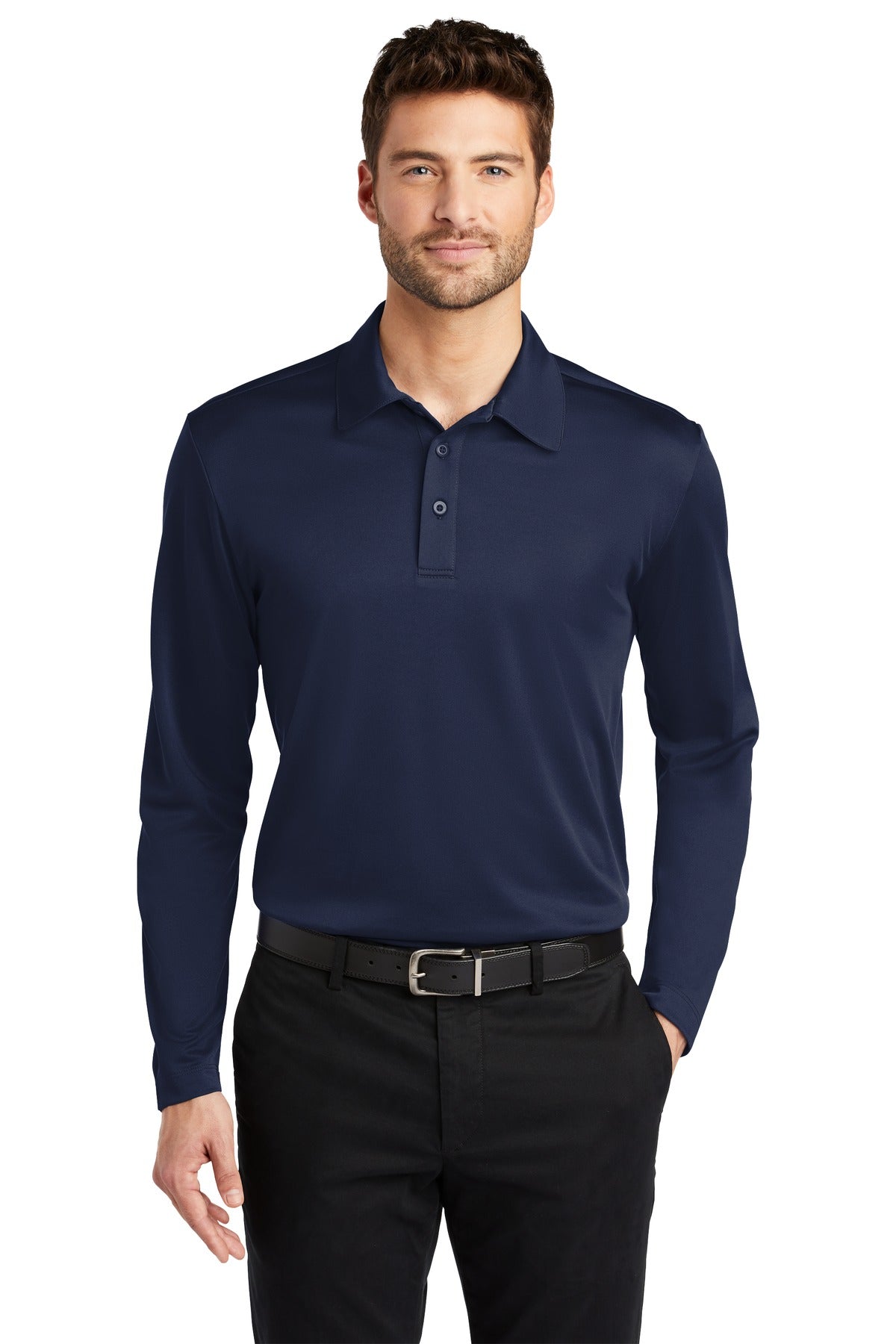 Port Authority® Silk Touch„¢ Performance Long Sleeve Polo. K540LS