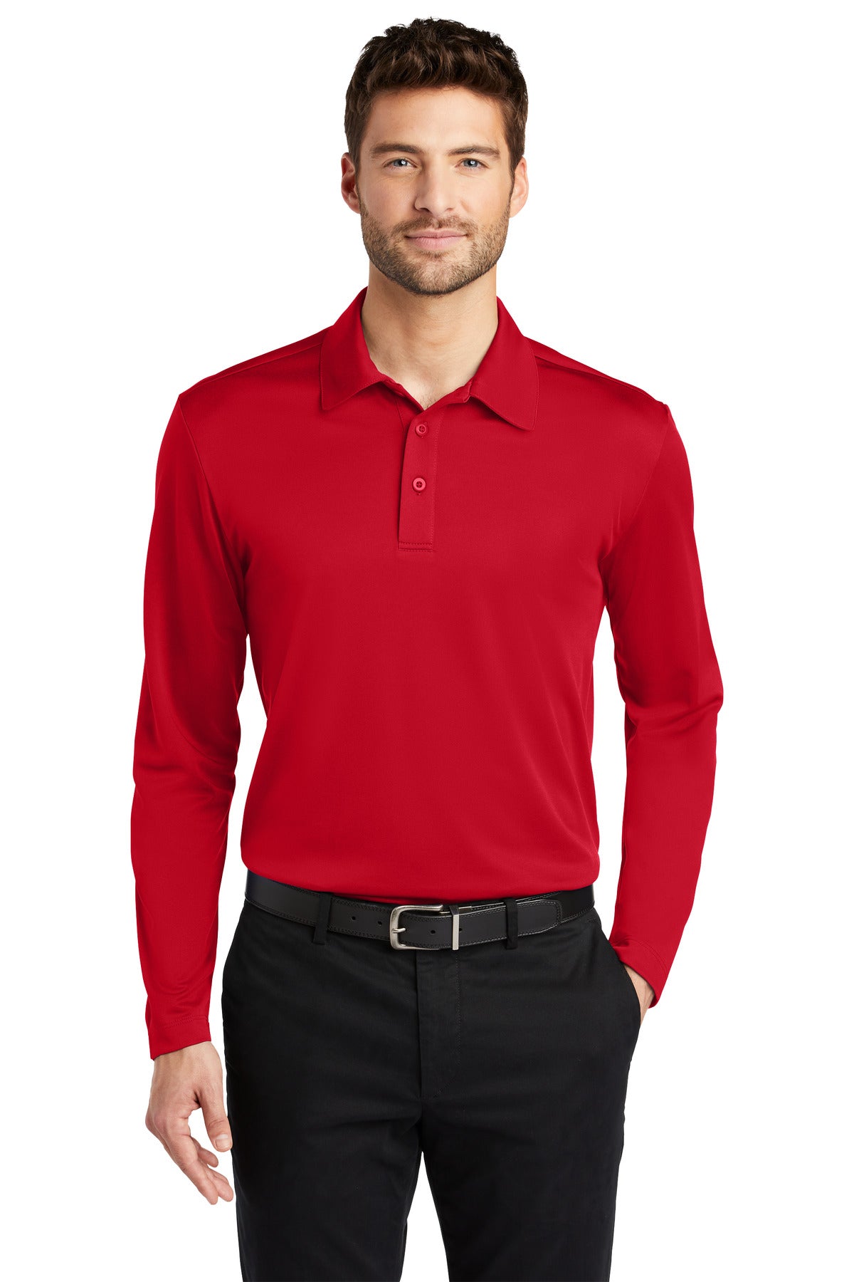 Port Authority® Silk Touch„¢ Performance Long Sleeve Polo. K540LS