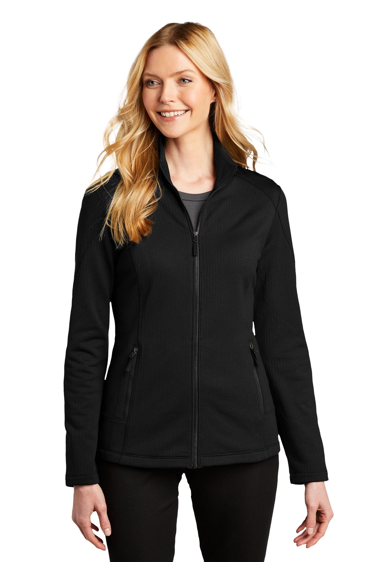 Port Authority  ® Ladies Grid Fleece Jacket. L239