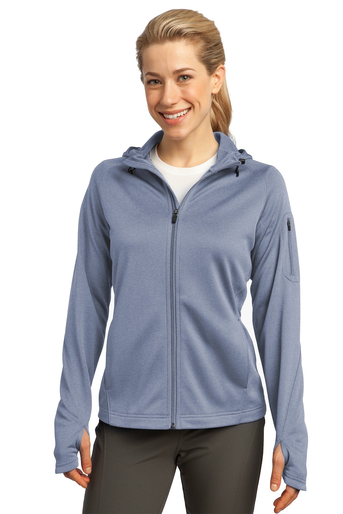 Sport-Tek ® Ladies Tech Fleece Full-Zip Hooded Jacket. L248