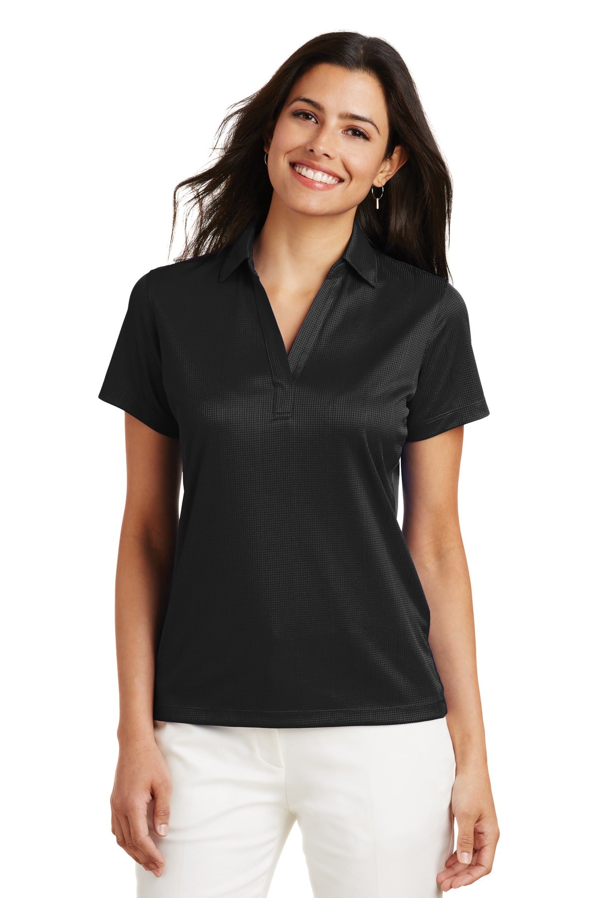Port Authority ® Ladies Performance Fine Jacquard Polo. L528